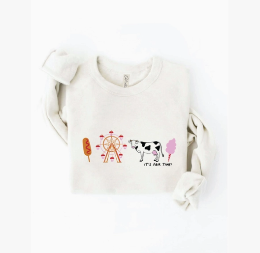 It's Fair Time Ivory Sweatshirt