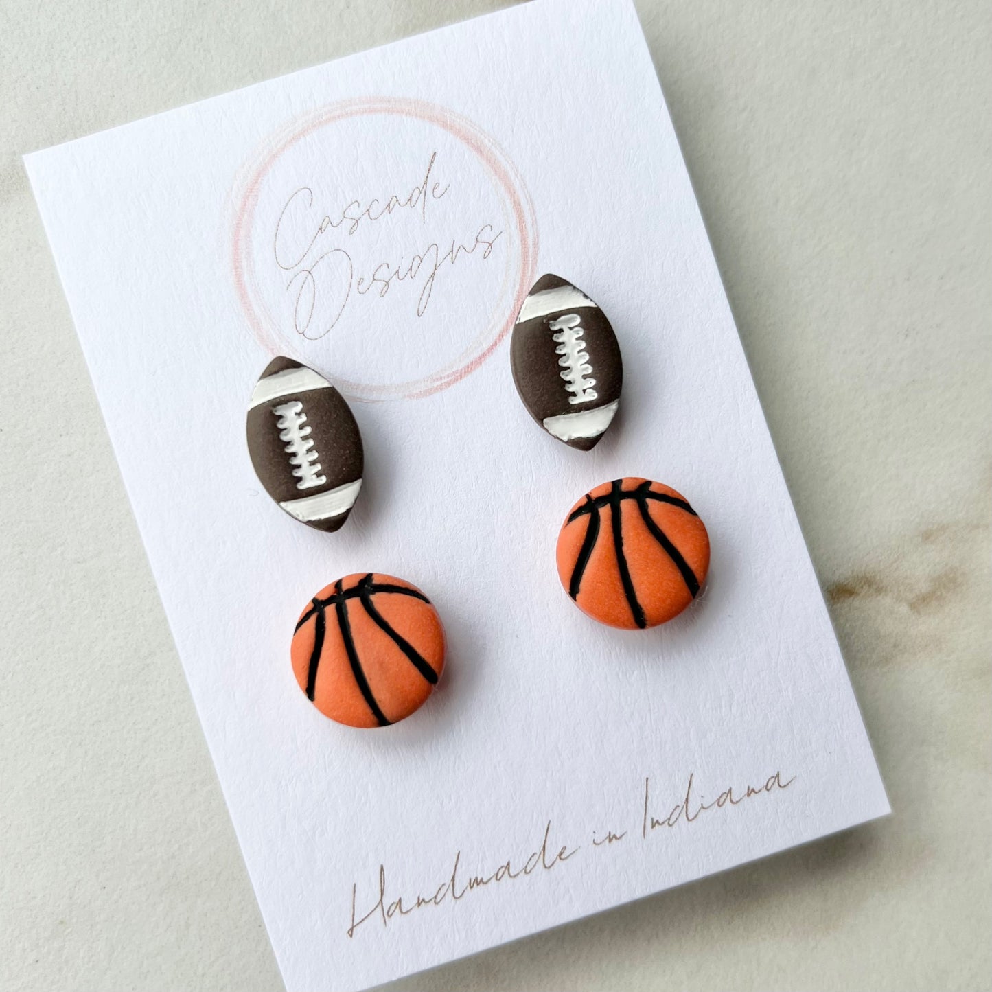The Baller | Sports Stud Earrings - Set of 2