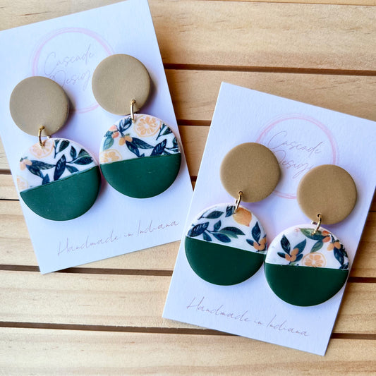 The Bella Citrus | Lemon Block Clay Earrings