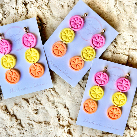 The Citrus | Orange Slice Clay Earrings