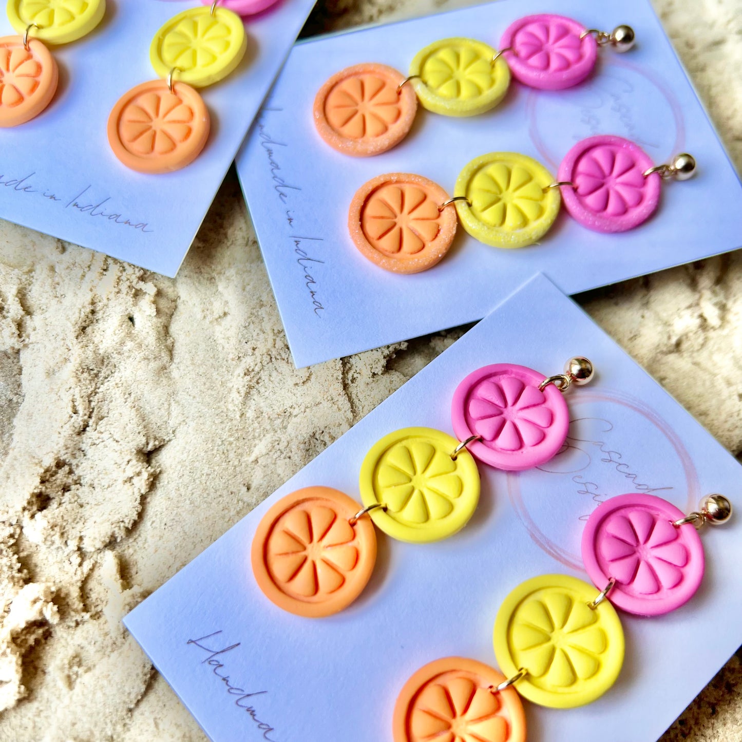 The Citrus | Orange Slice Clay Earrings