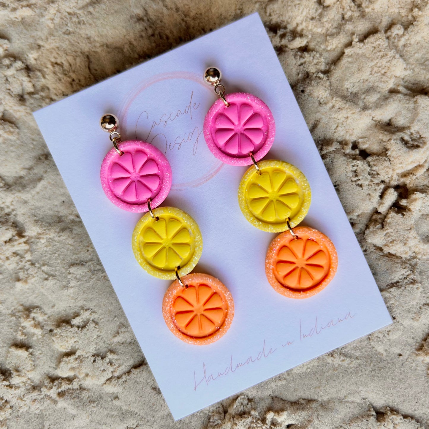The Citrus | Orange Slice Clay Earrings