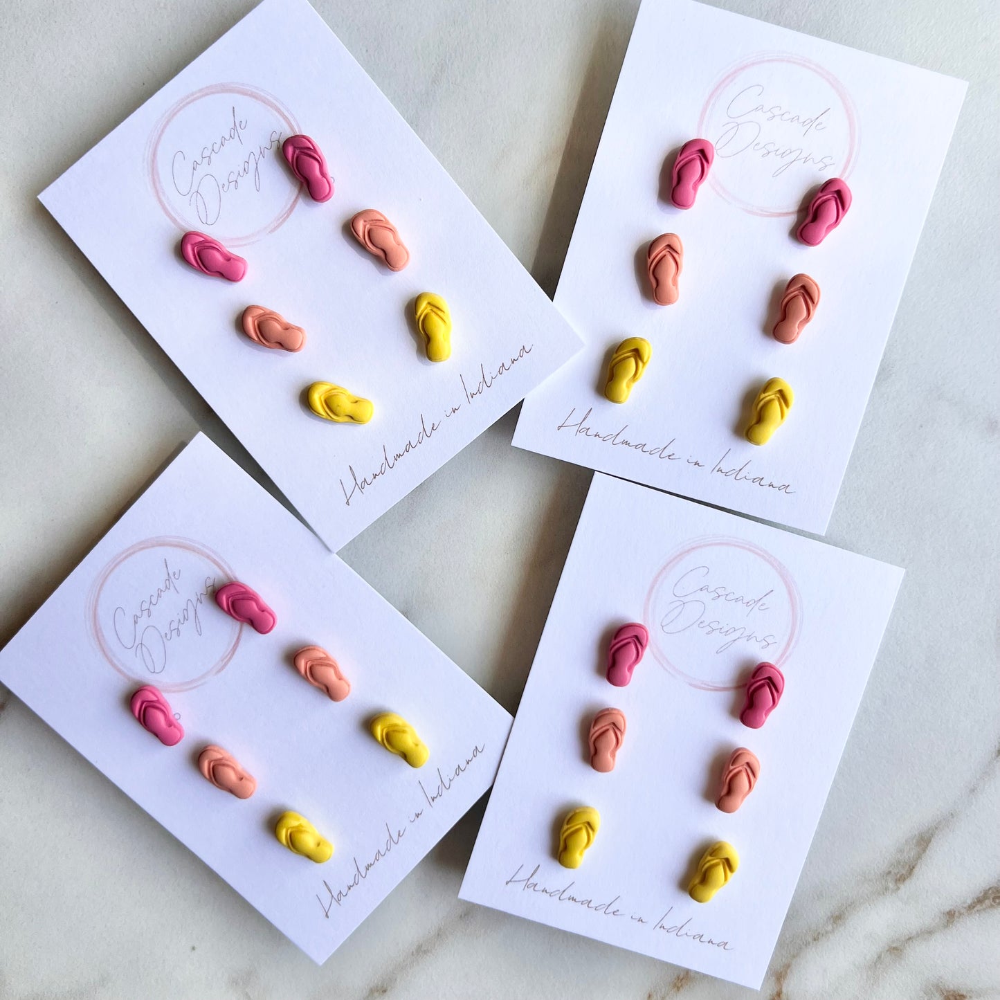 The Summer | Flip Flop Earring Studs - Set of 3