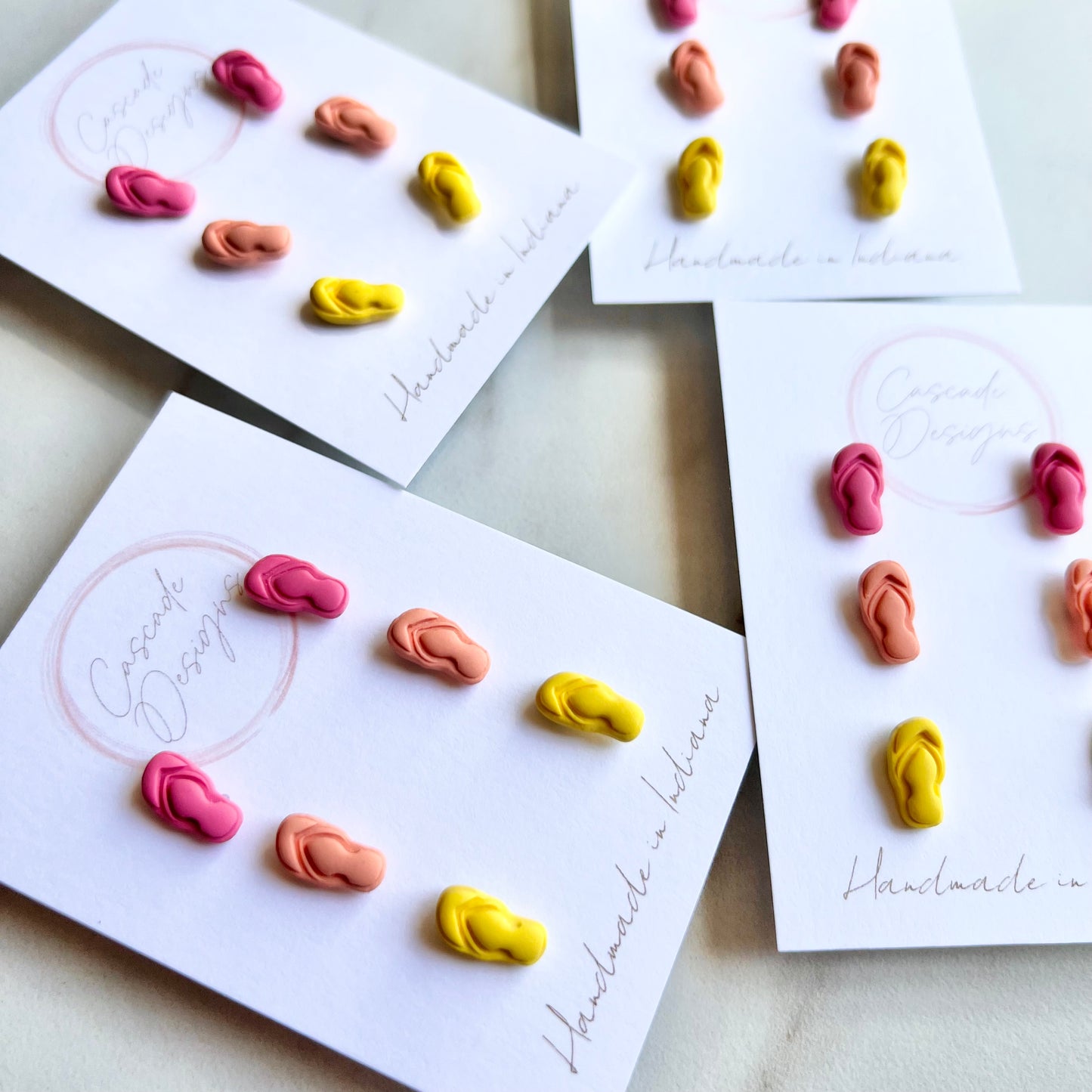 The Summer | Flip Flop Earring Studs - Set of 3