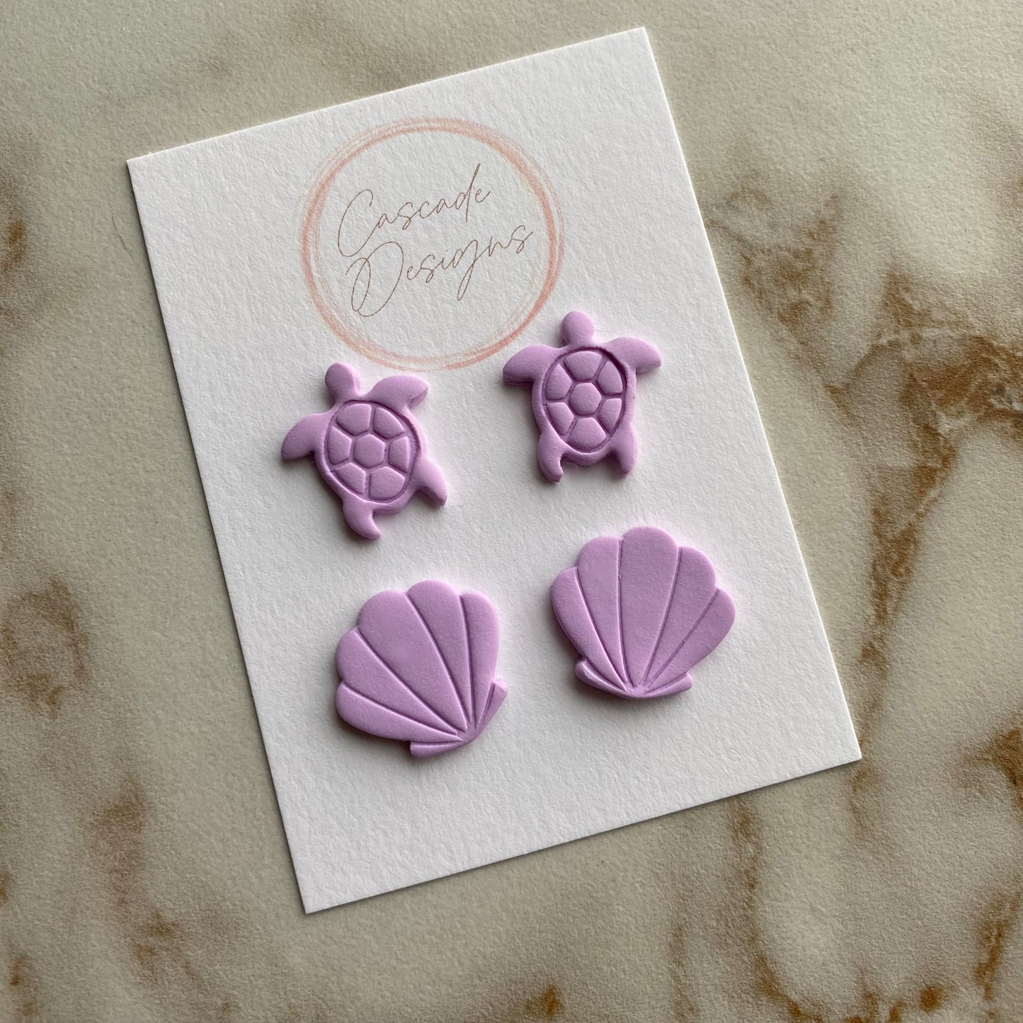 The Marina | Shell and Turtle Clay Earrings