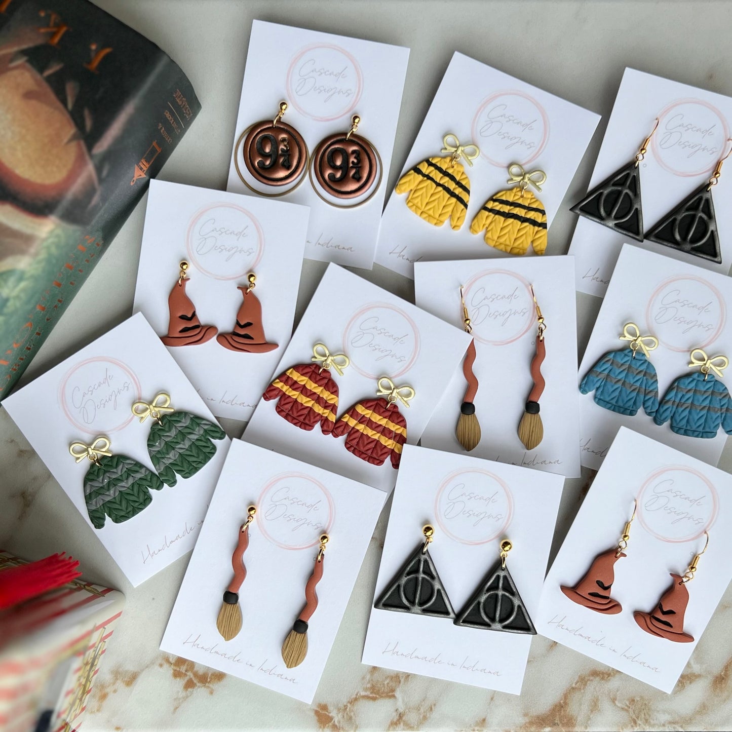The Hat | Brown and Black Hat Earrings