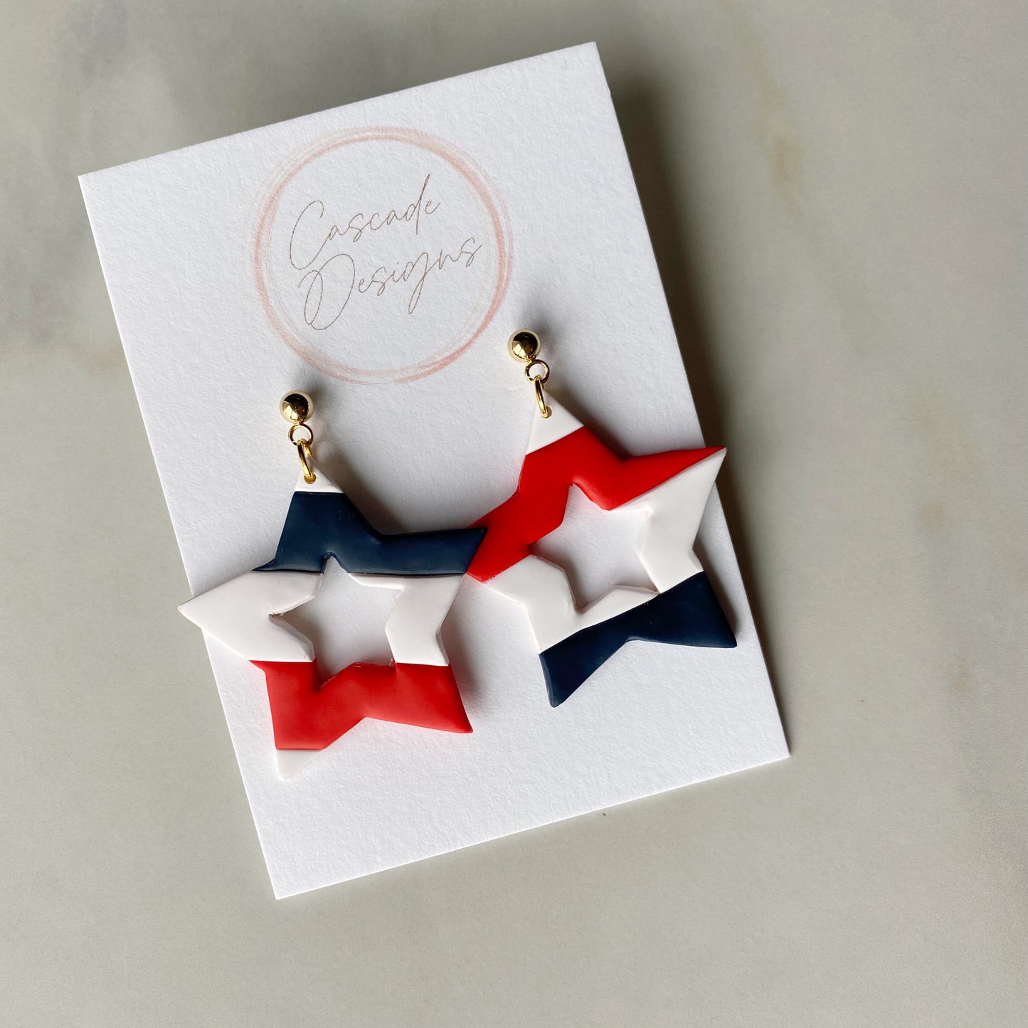 The Liberty | Star Clay Earrings