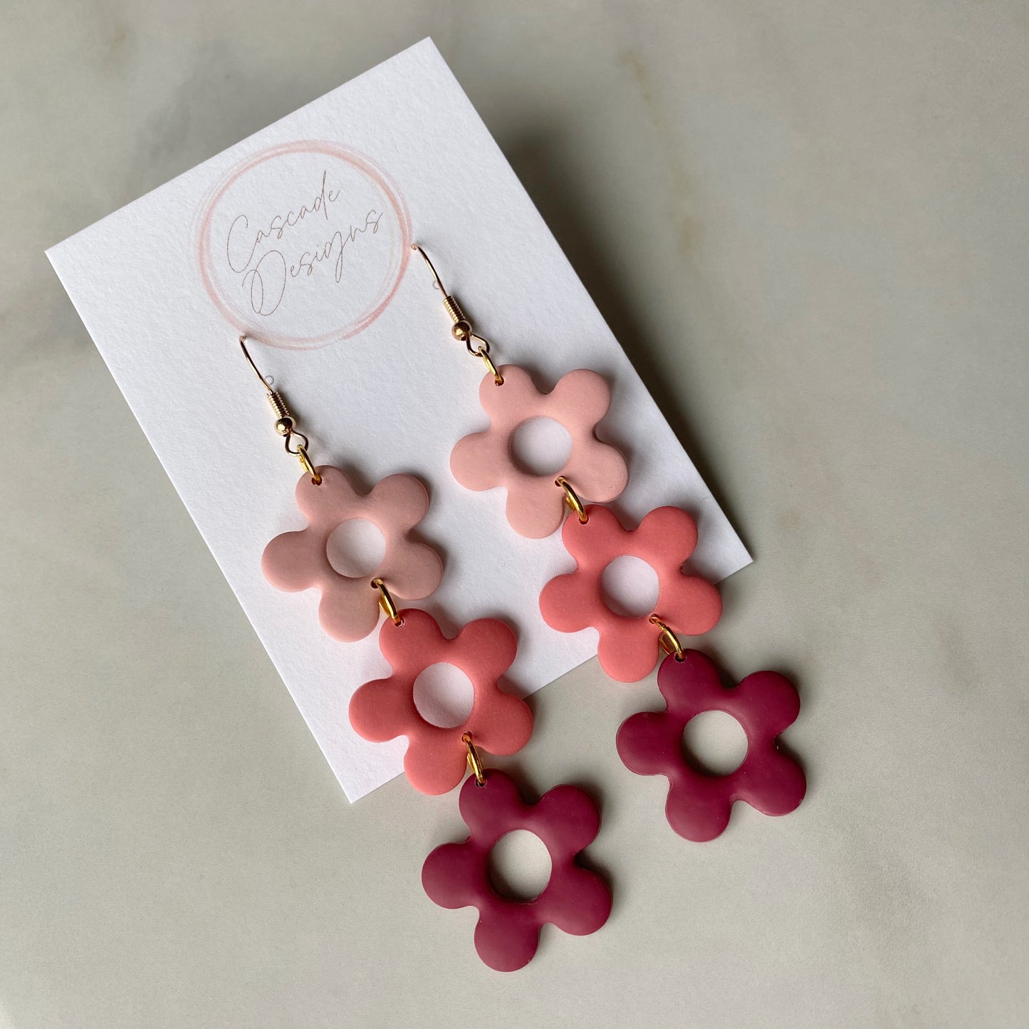 The Izzy Triple | Flower Clay Earrings