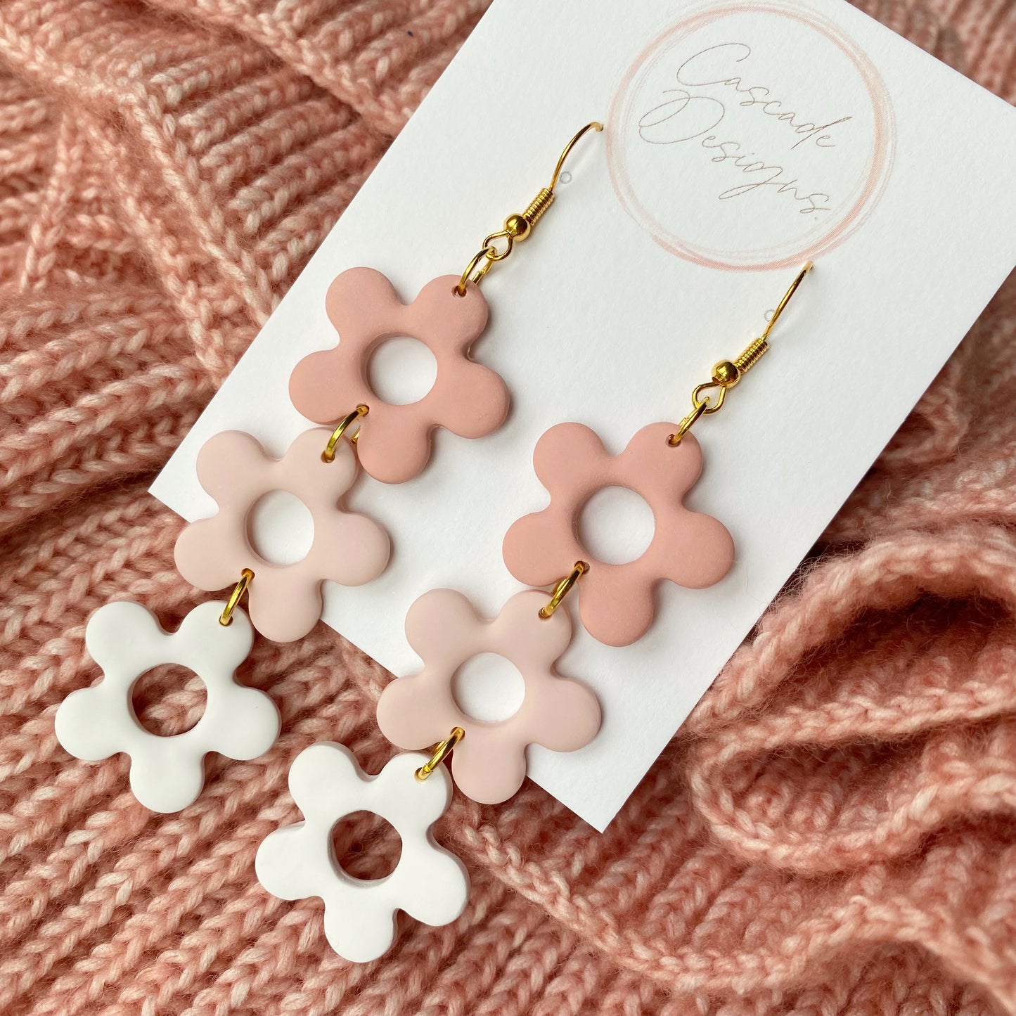 The Izzy Triple | Flower Clay Earrings