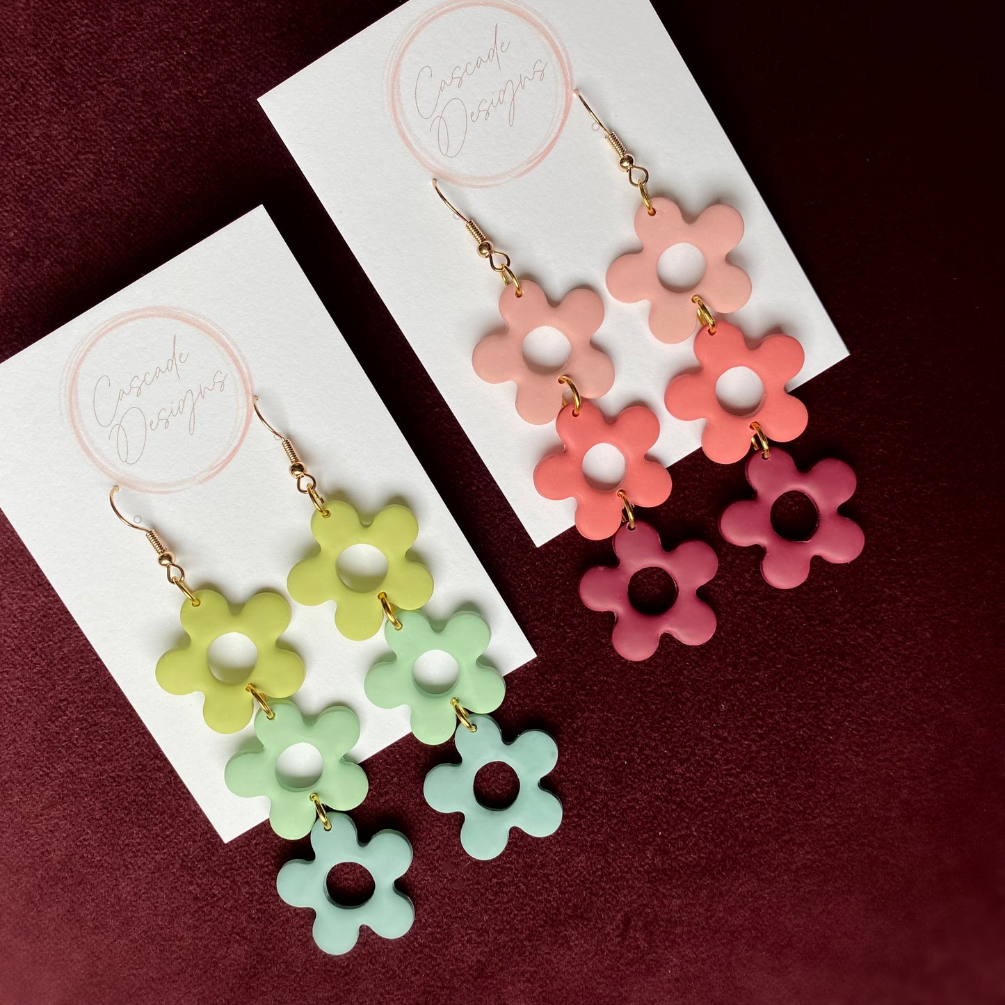 The Izzy Triple | Flower Clay Earrings