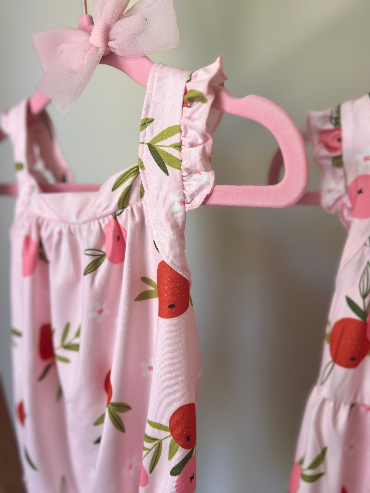 Tangerine Ruffle Cross Back Dress