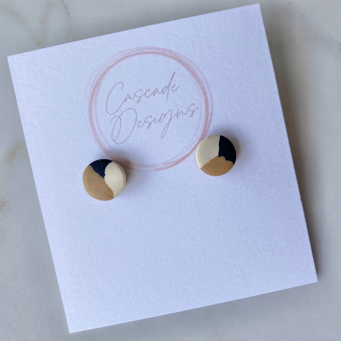 The Kayli | Circle Mosaic Stud Earrings