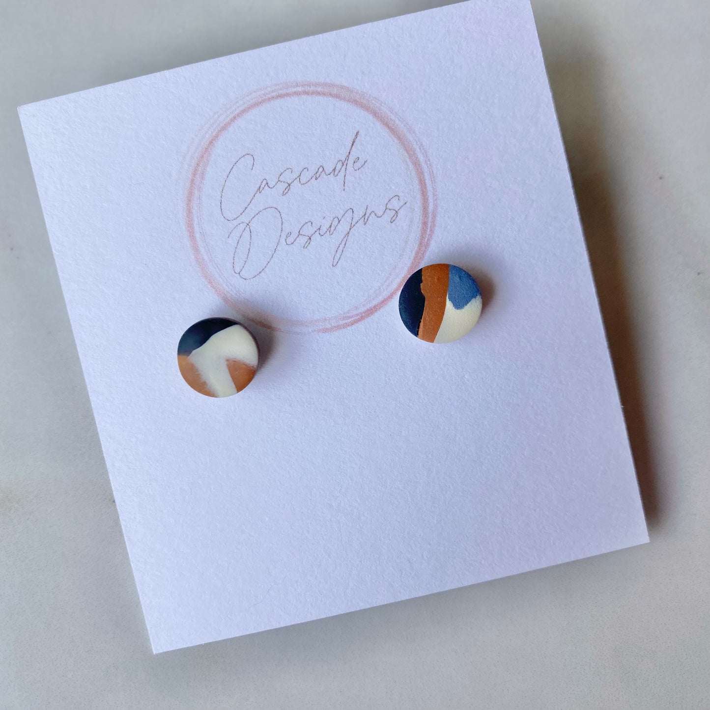 The Kayli | Circle Mosaic Stud Earrings