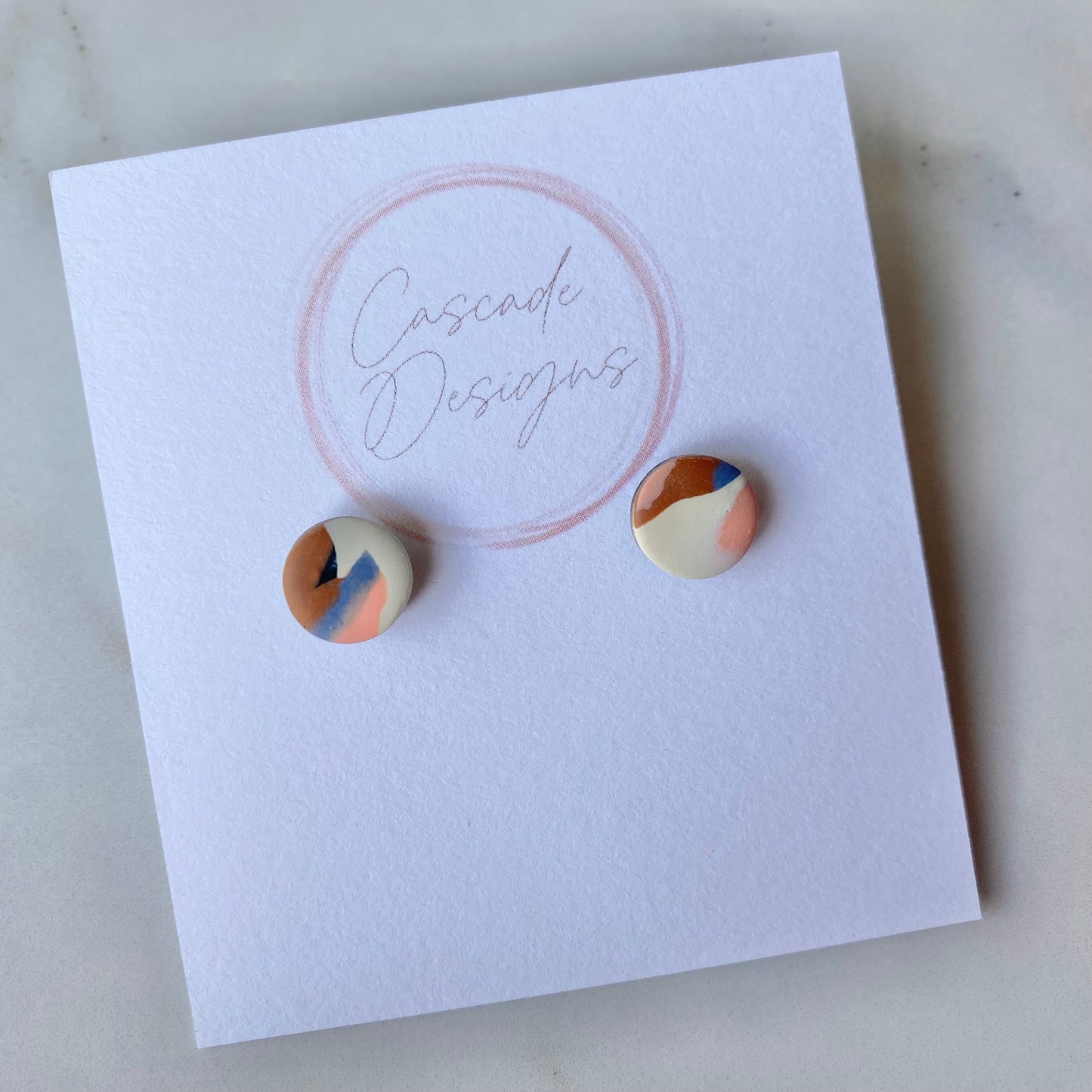 The Kayli | Circle Mosaic Stud Earrings