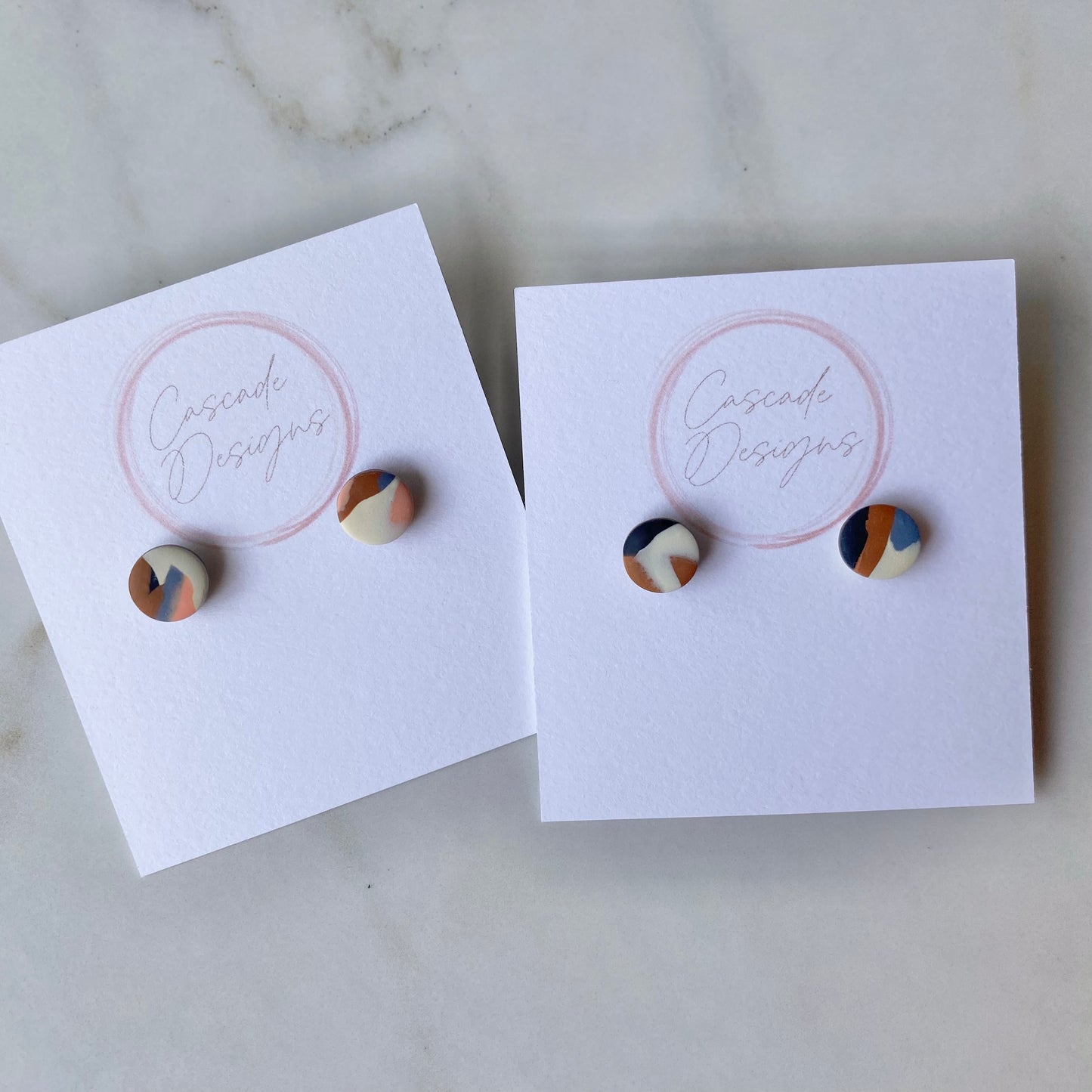 The Kayli | Circle Mosaic Stud Earrings