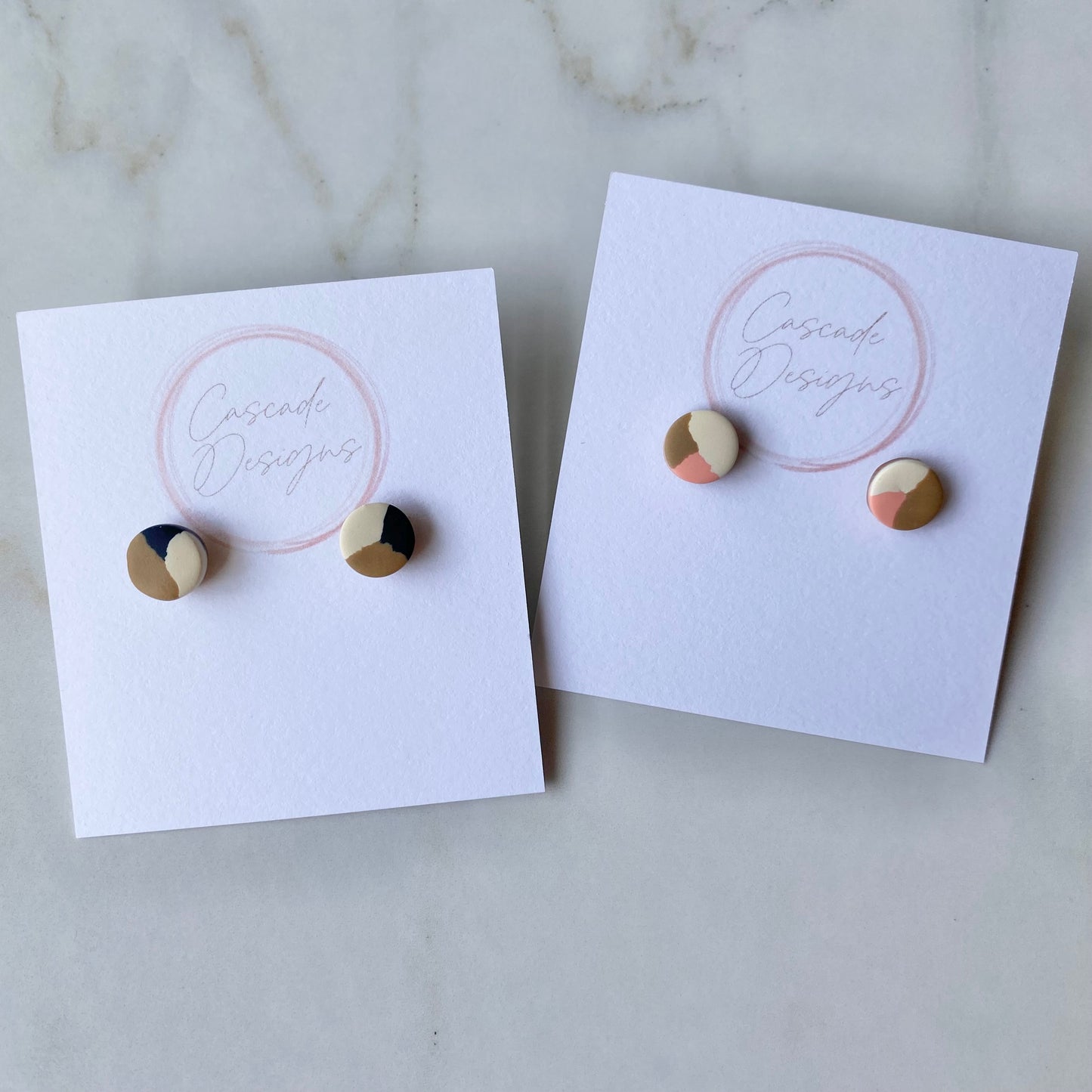 The Kayli | Circle Mosaic Stud Earrings
