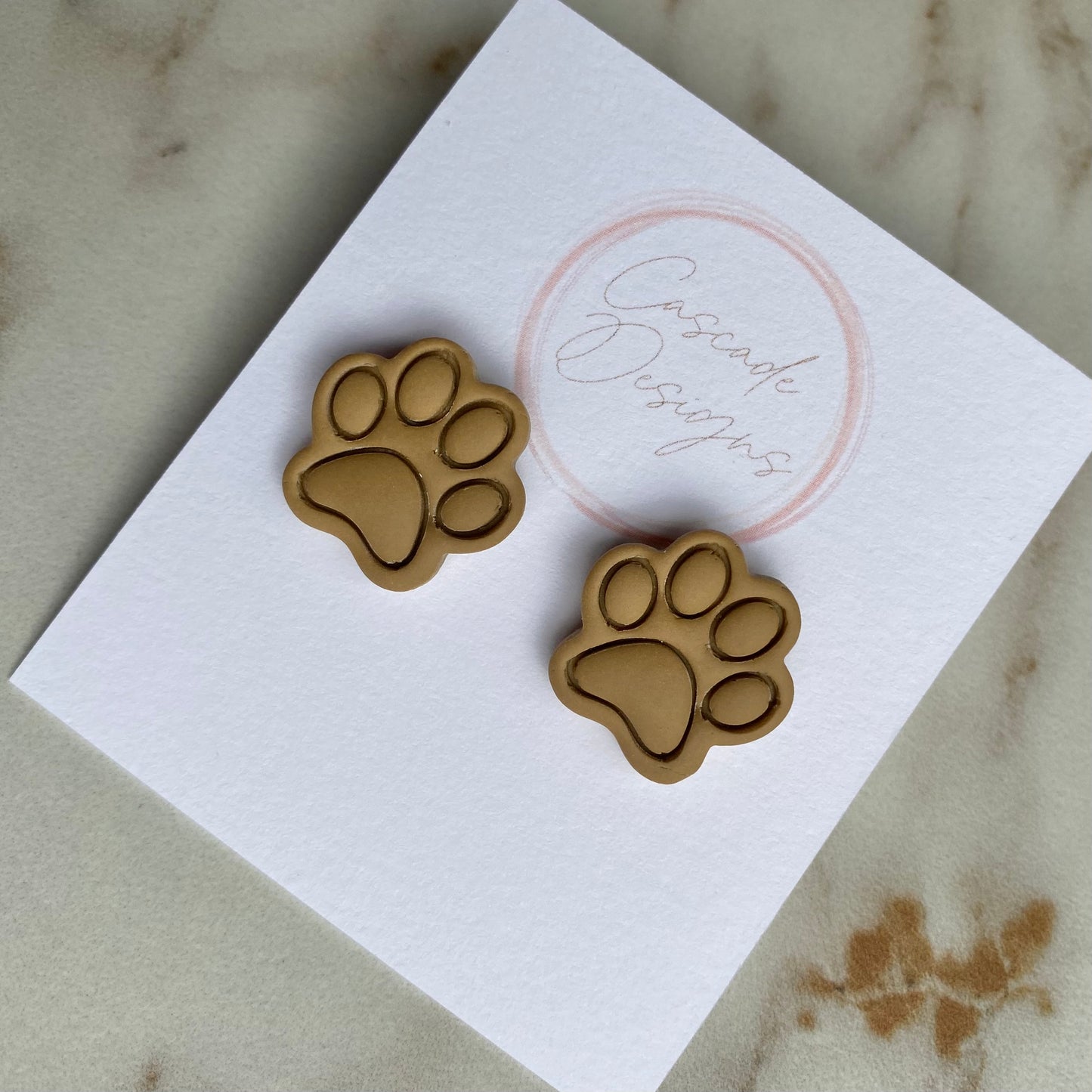 The Mama & Dog Mama | Mama and Pawprint Clay Earrings