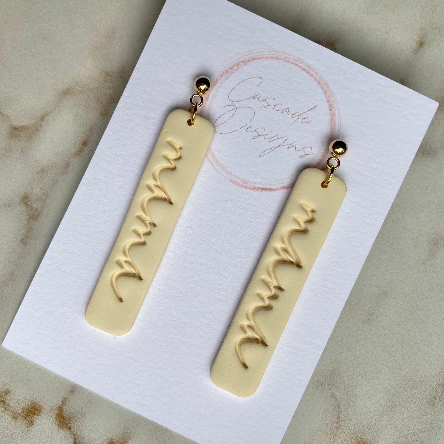 The Mama & Dog Mama | Mama and Pawprint Clay Earrings