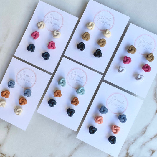 The Kenzi Single | Knot Clay Earrings