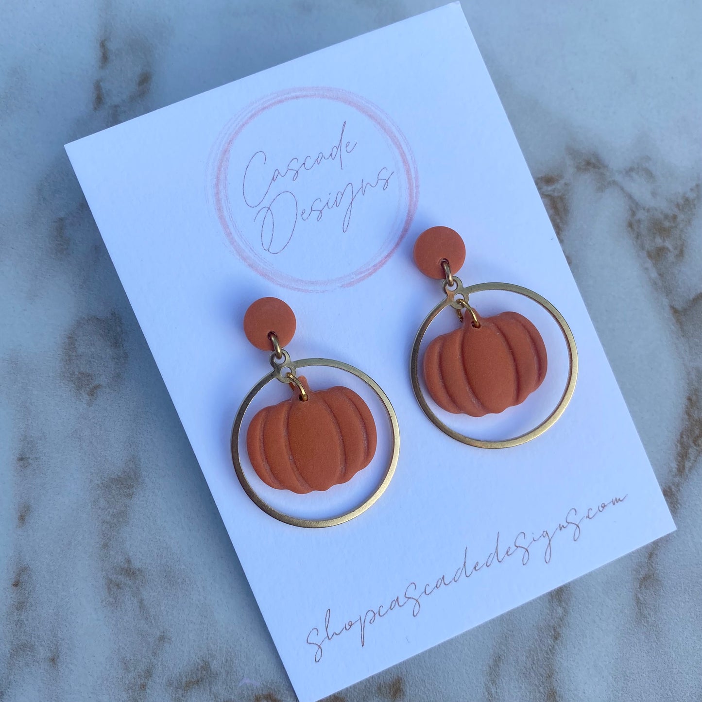 The Pumpkin Hoop | Hoop Clay Earrings