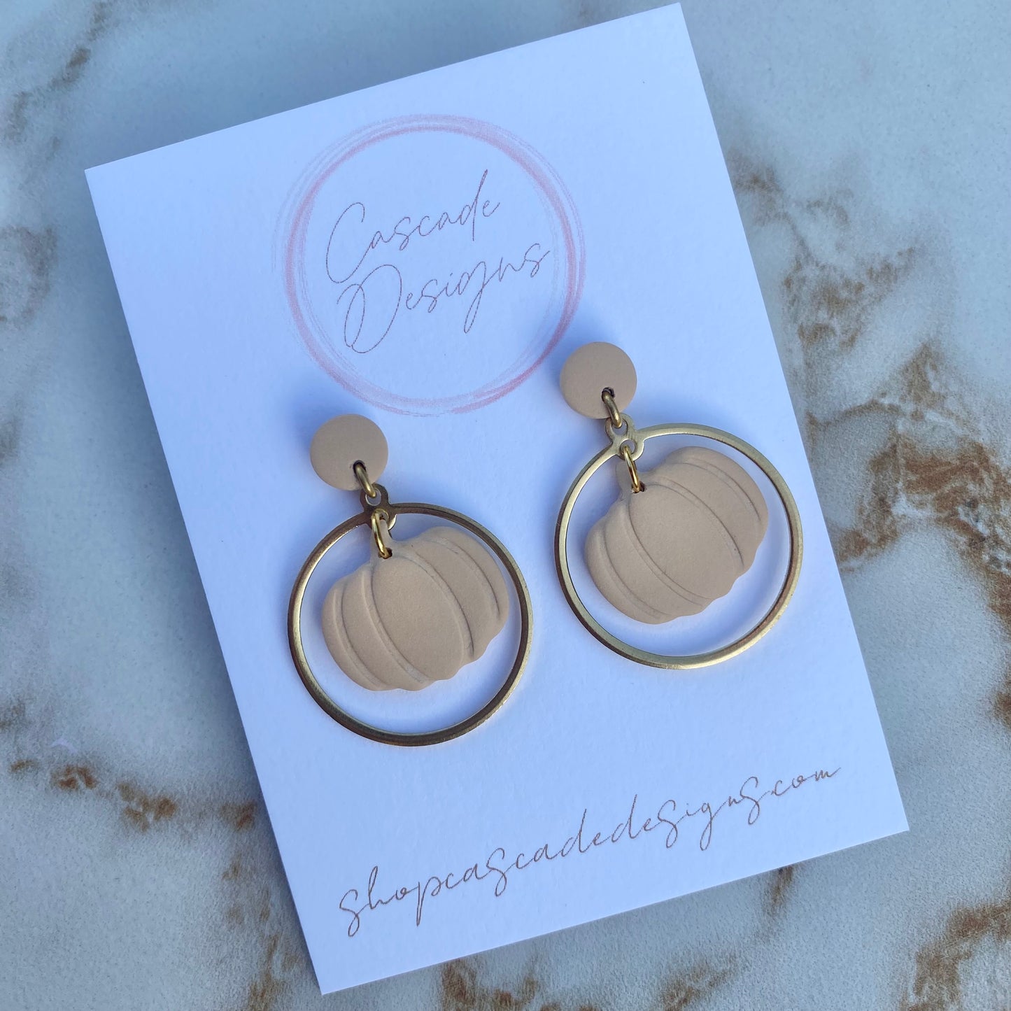 The Pumpkin Hoop | Hoop Clay Earrings