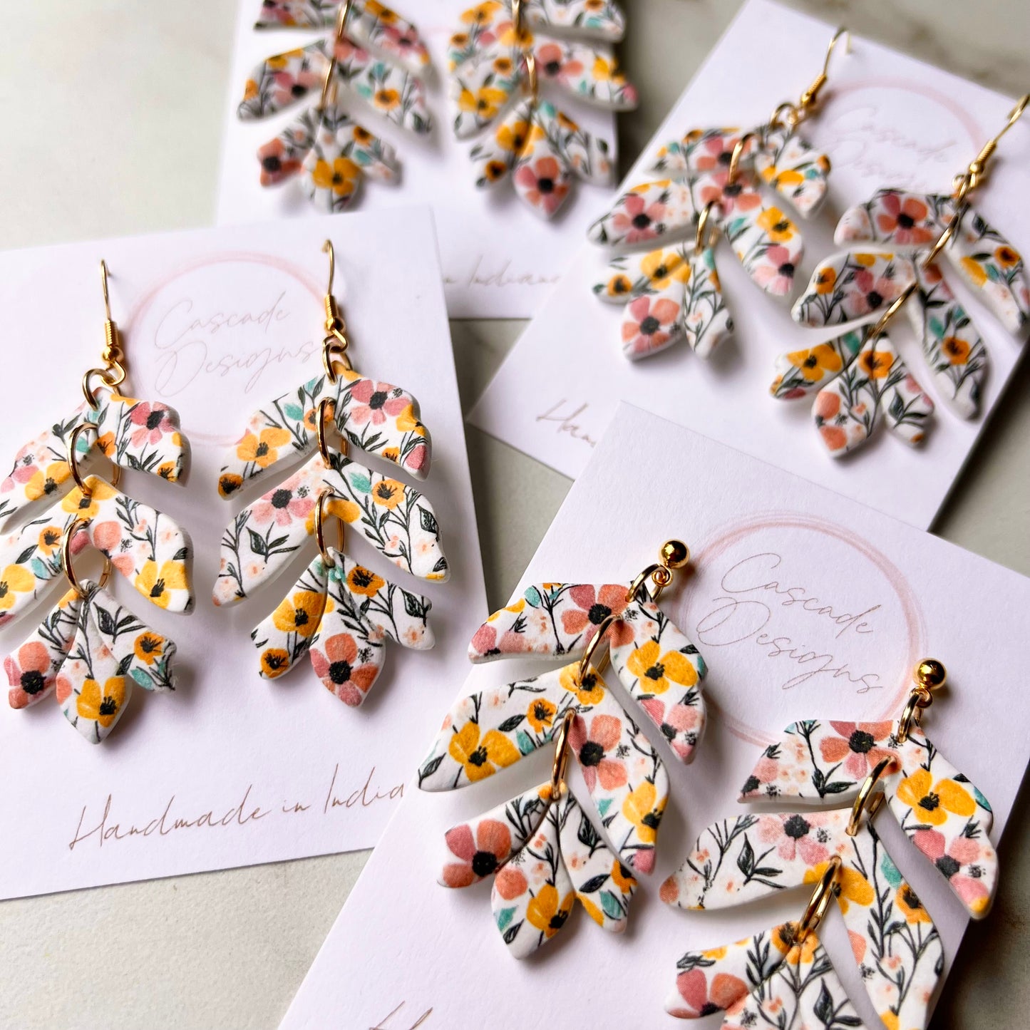 The Chloe | Botanical Bloom Clay Earrings