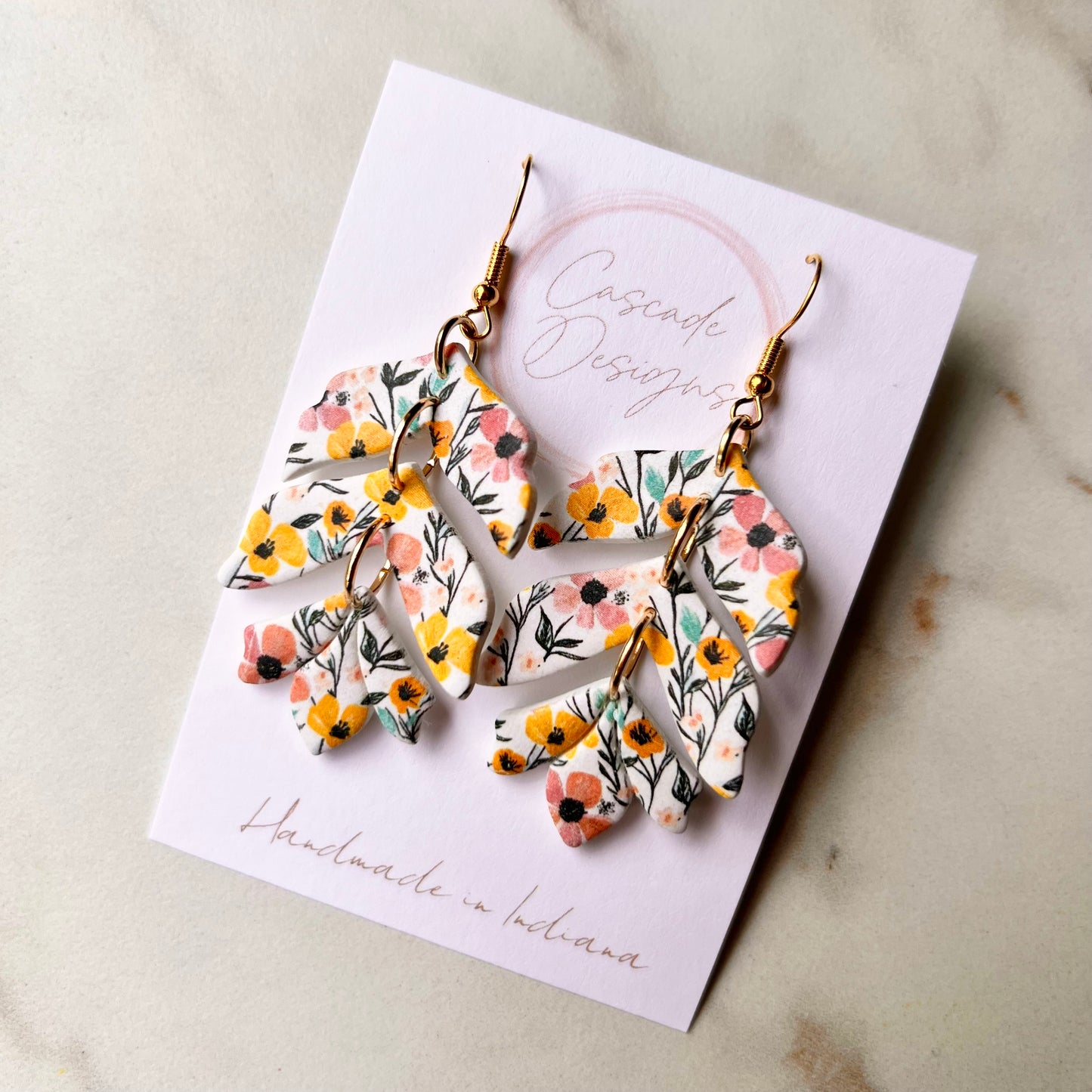 The Chloe | Botanical Bloom Clay Earrings