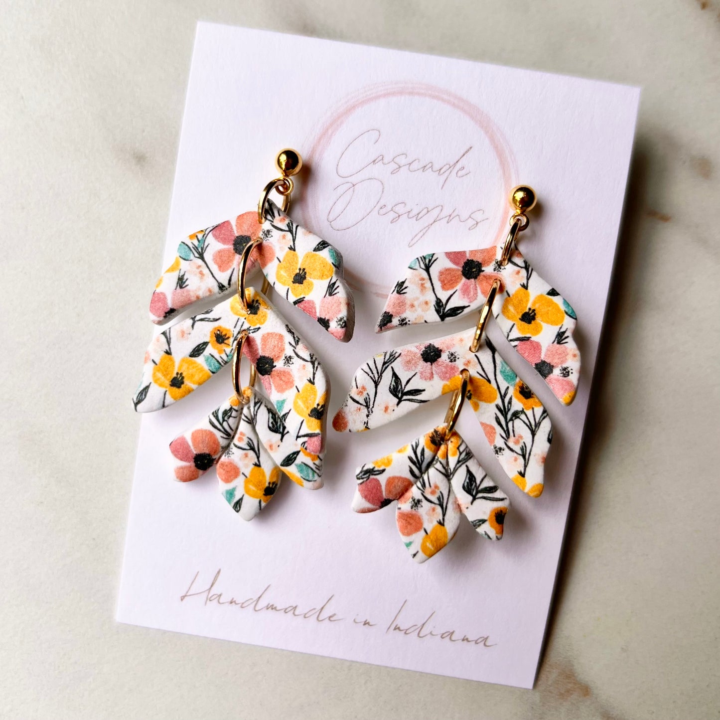 The Chloe | Botanical Bloom Clay Earrings