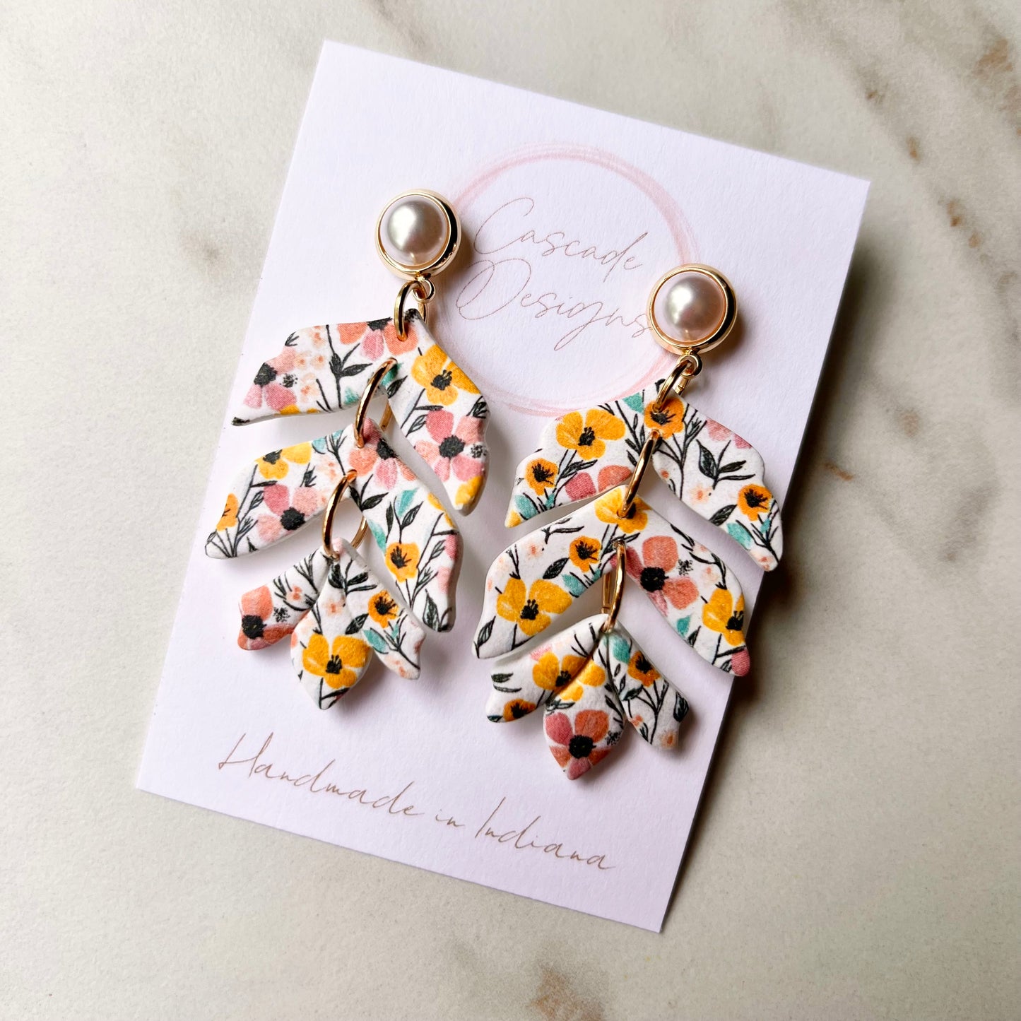 The Chloe | Botanical Bloom Clay Earrings