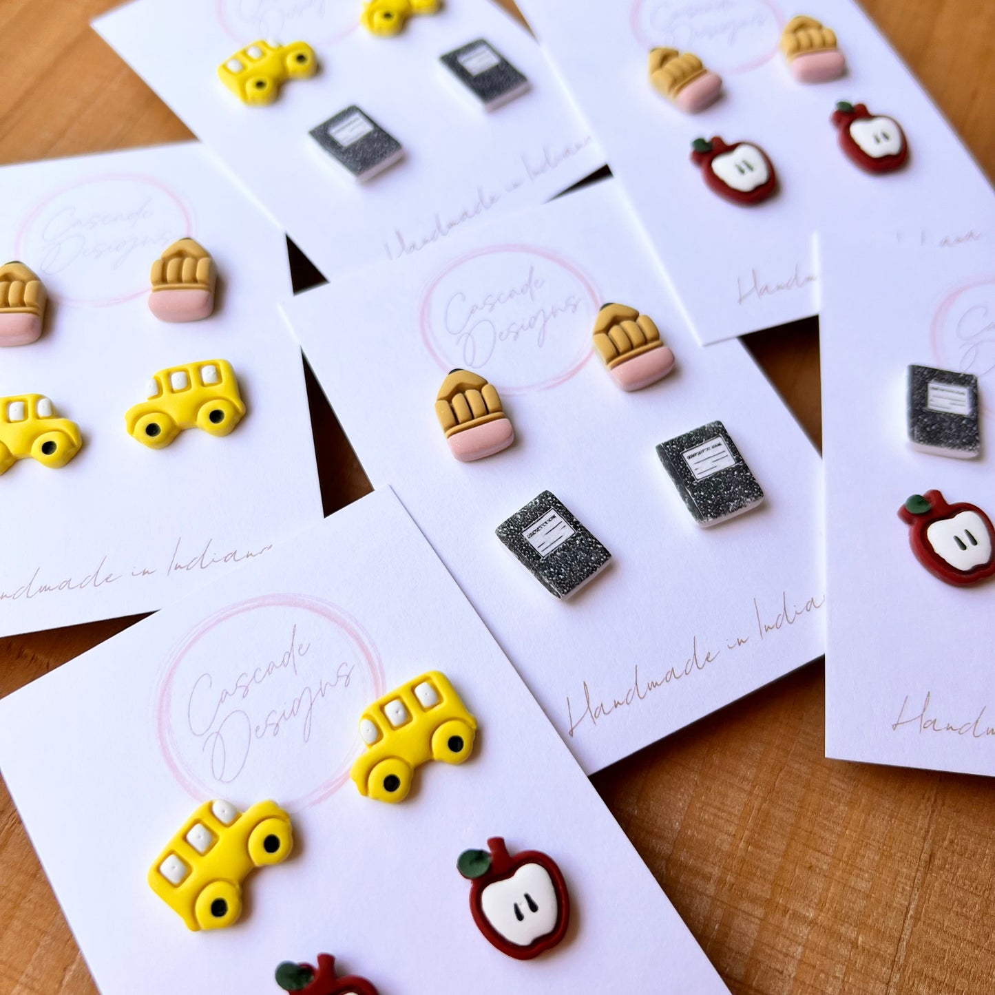 The Teacher | School Clay Earring Studs - Set of 2