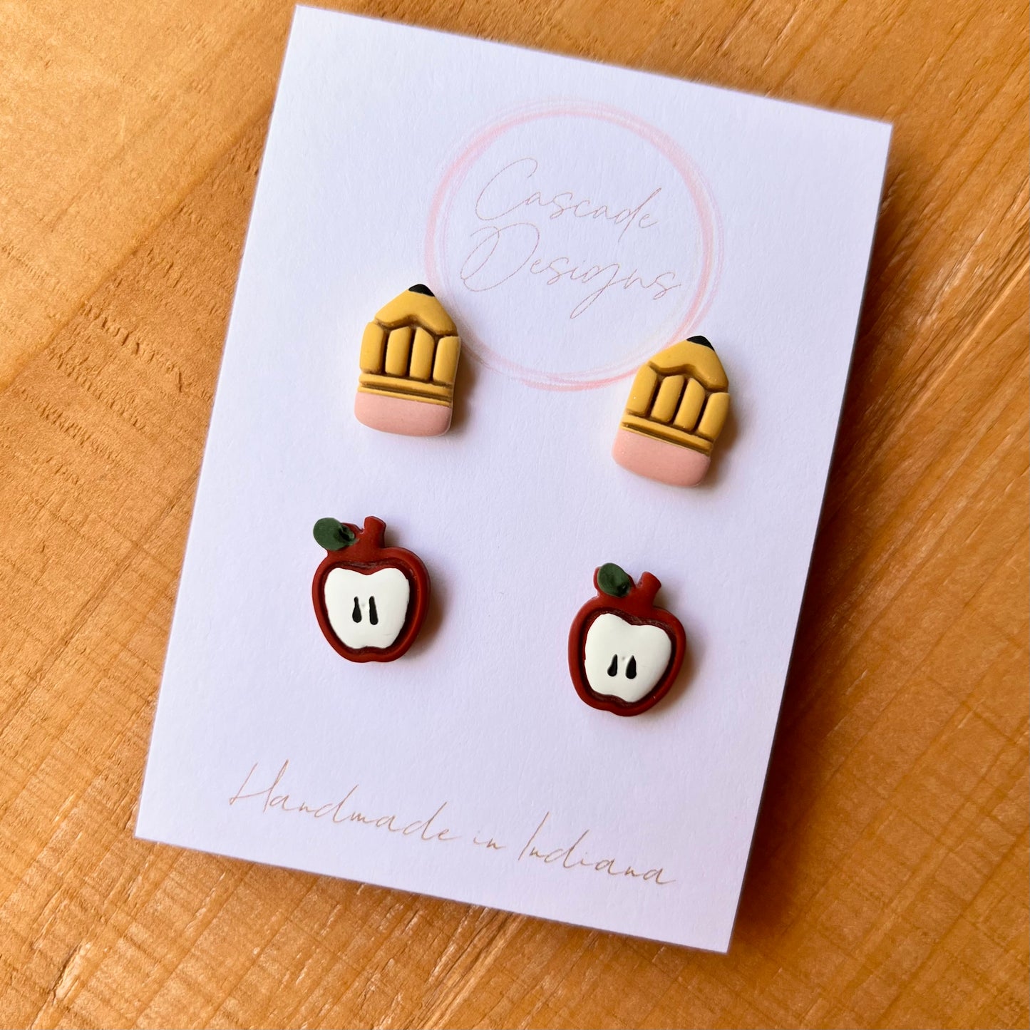 The Teacher | School Clay Earring Studs - Set of 2
