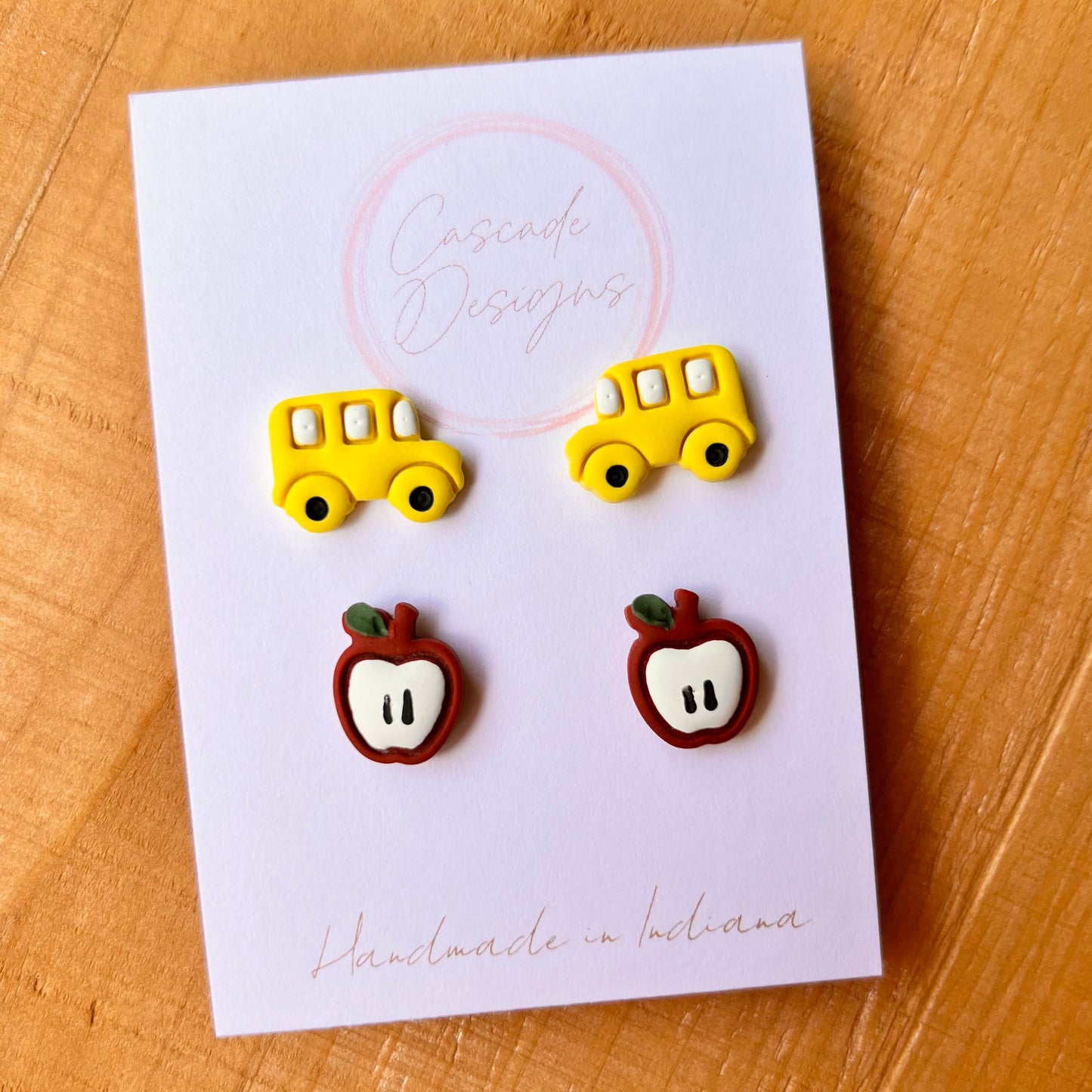 The Teacher | School Clay Earring Studs - Set of 2