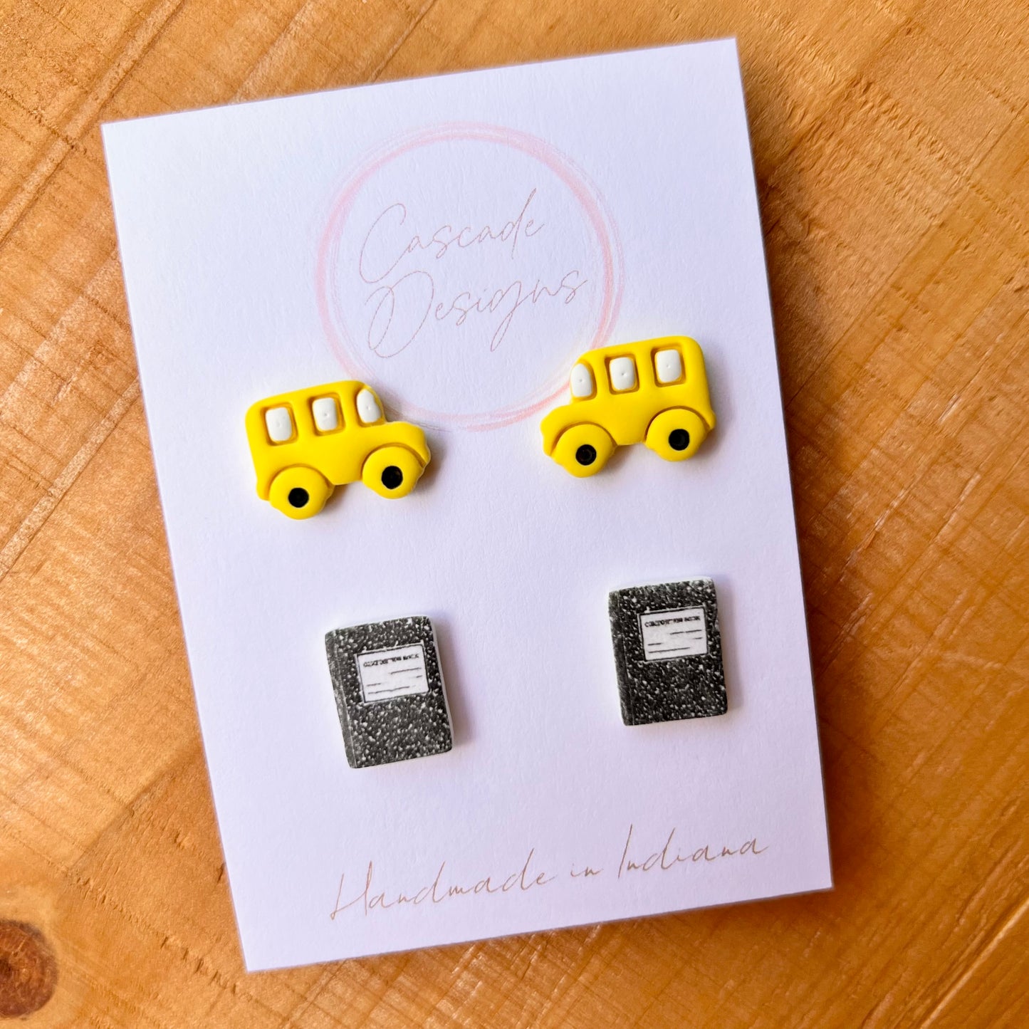 The Teacher | School Clay Earring Studs - Set of 2