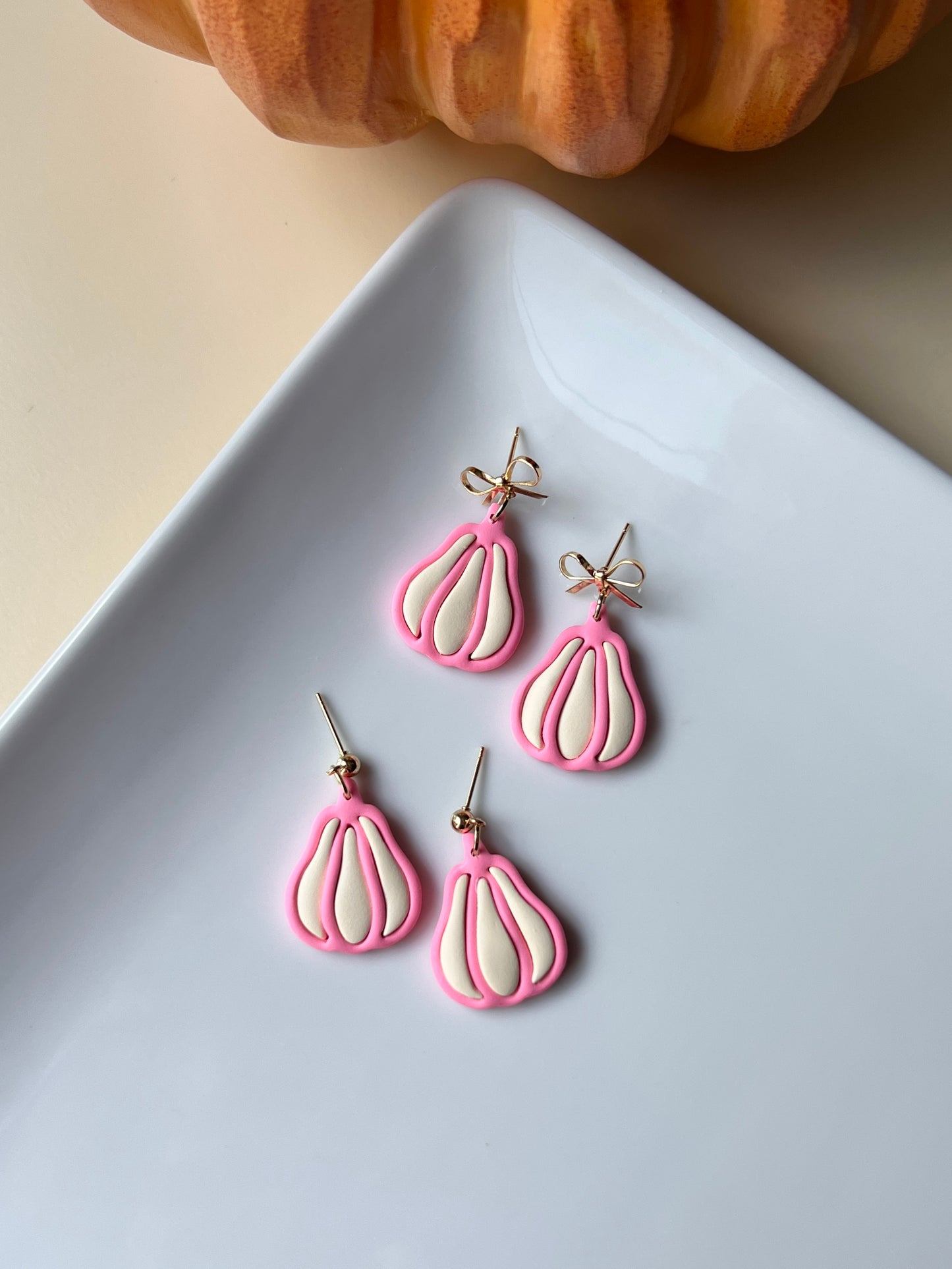 The Pink Pumpkin | Pink Pumpkin and Gourd Earrings