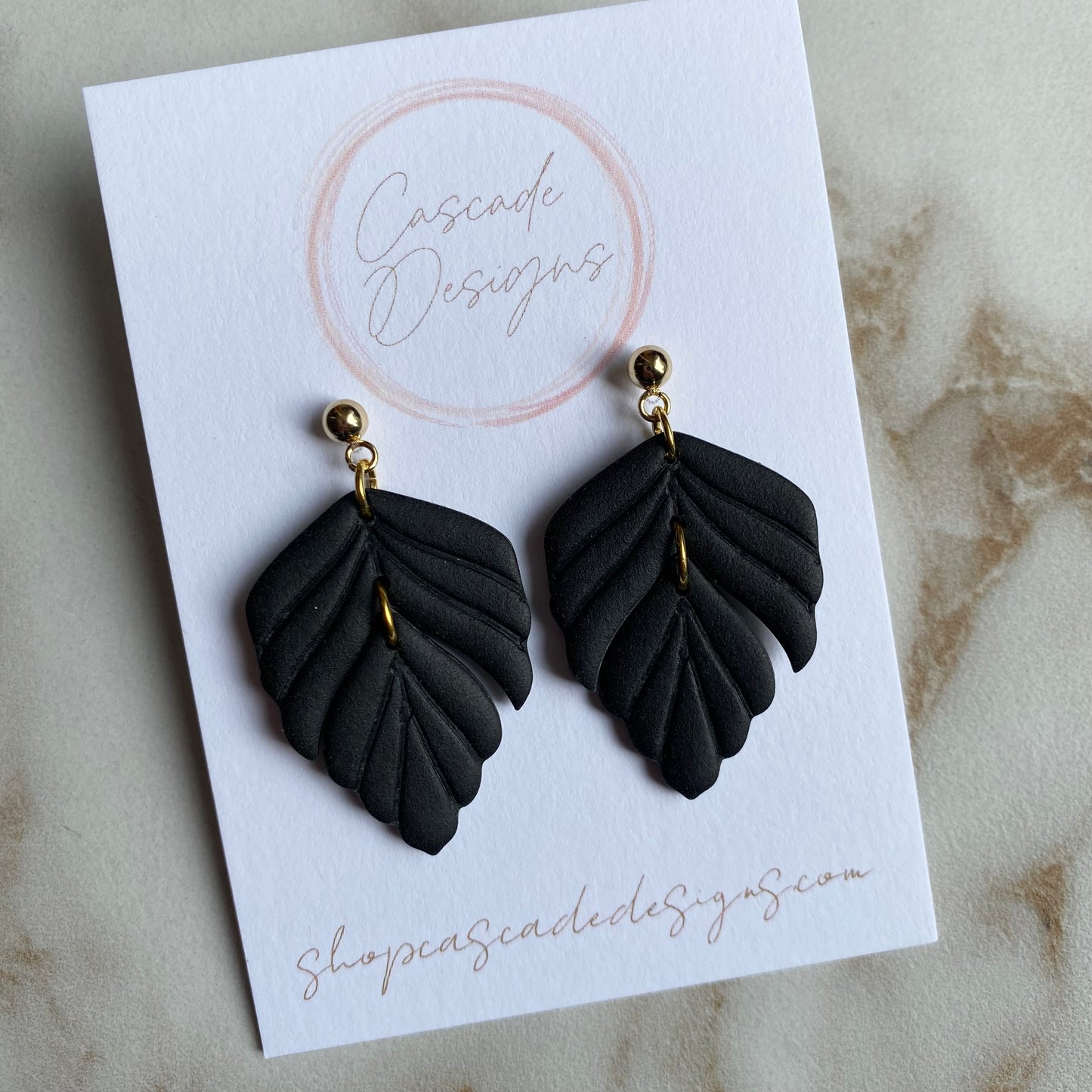 The Madeline | Feathered Clay Earrings