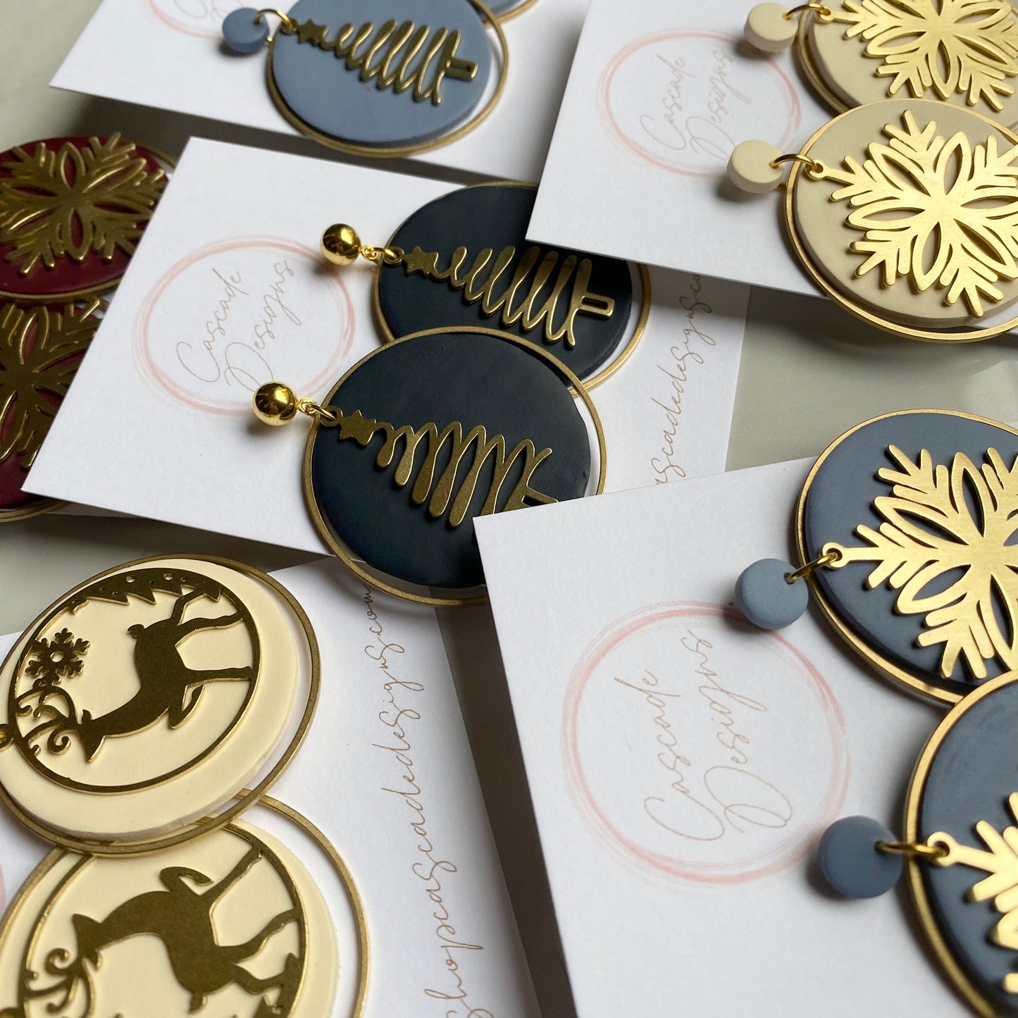 The Merri | Festive Holiday Hoop Clay Earrings