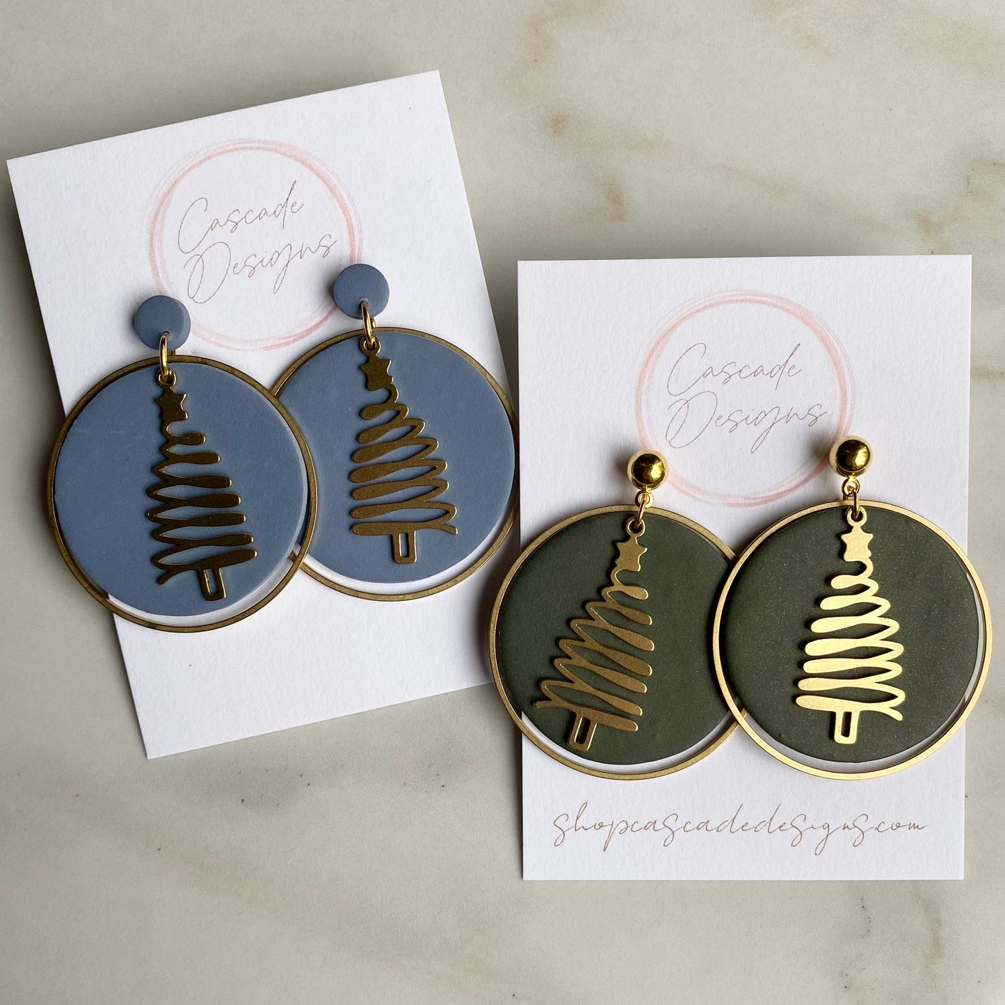 The Merri | Festive Holiday Hoop Clay Earrings