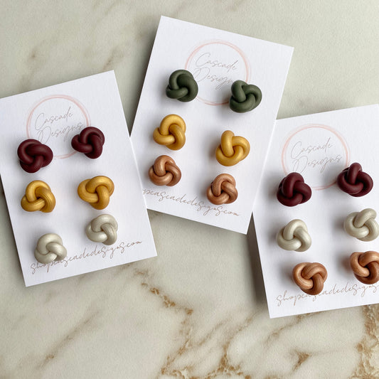 The Kenzi Festive | Knot Clay Earrings