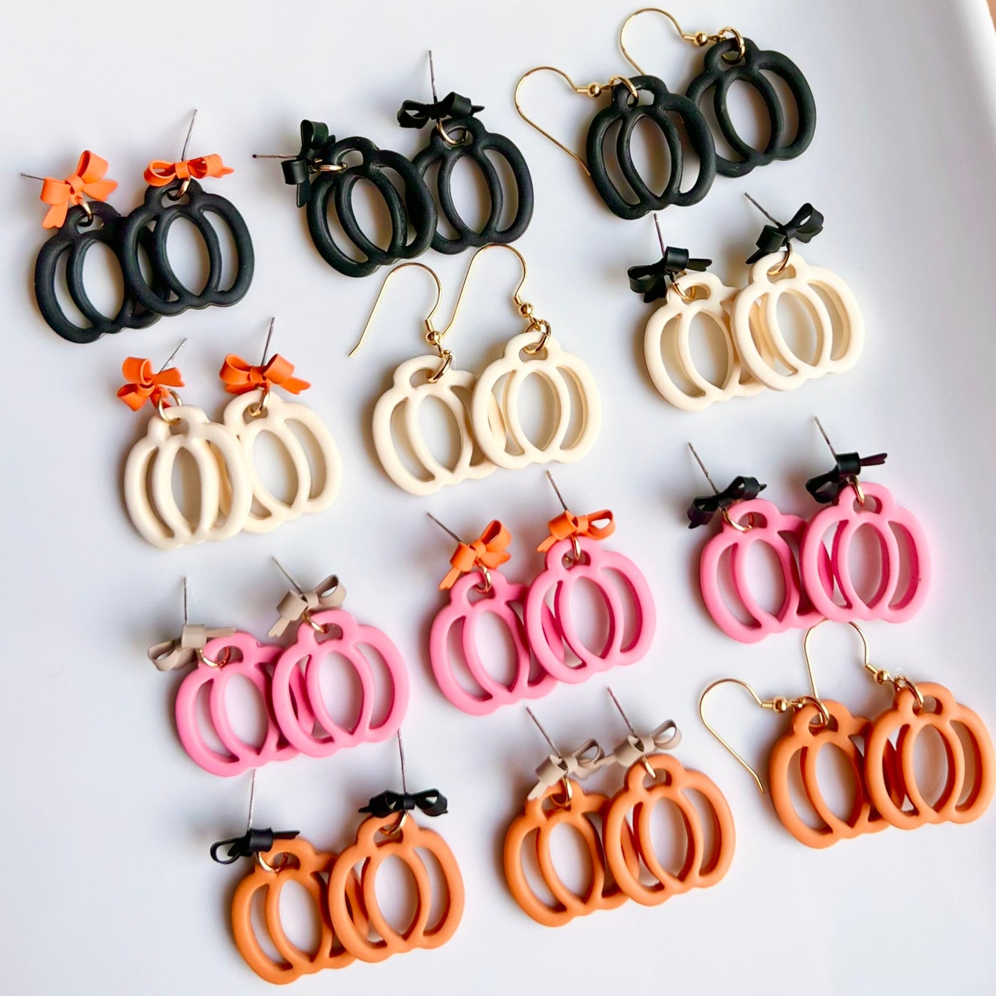 The Hollow | Pumpkin Clay Earrings