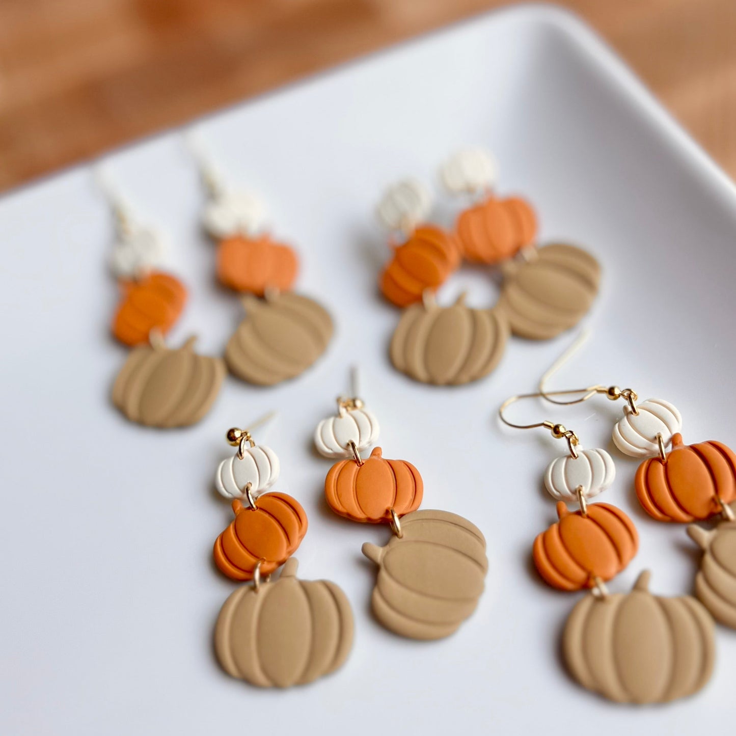 The Jacki | Pumpkin Clay Earrings