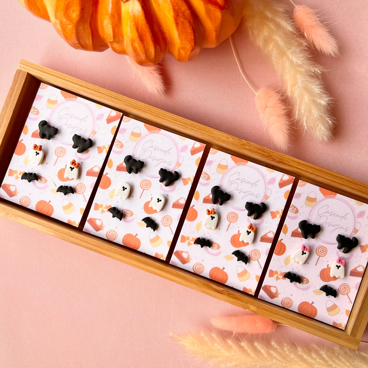The Spooki Trio | Assorted Halloween Clay Earring Studs - Set of 3
