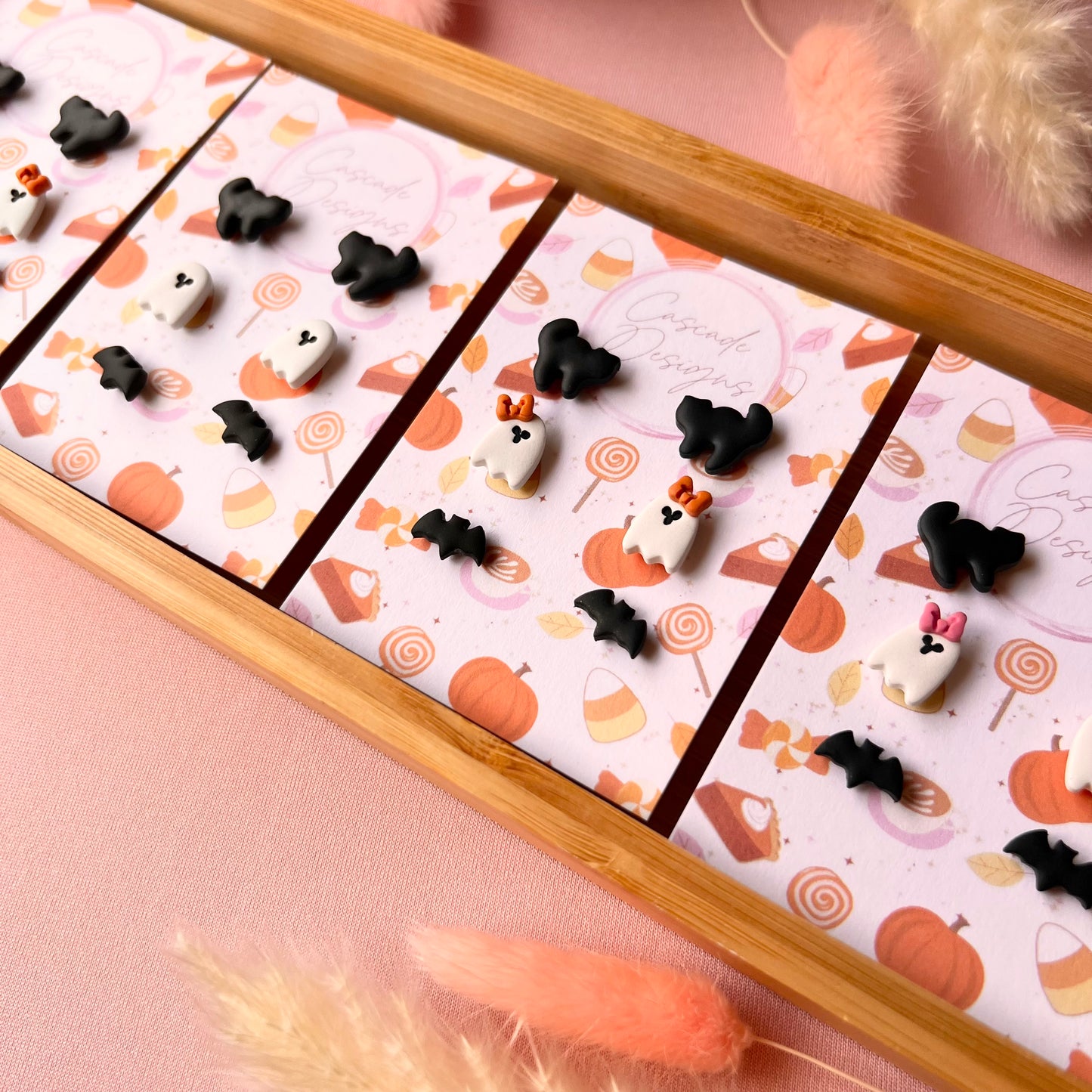The Spooki Trio | Assorted Halloween Clay Earring Studs - Set of 3