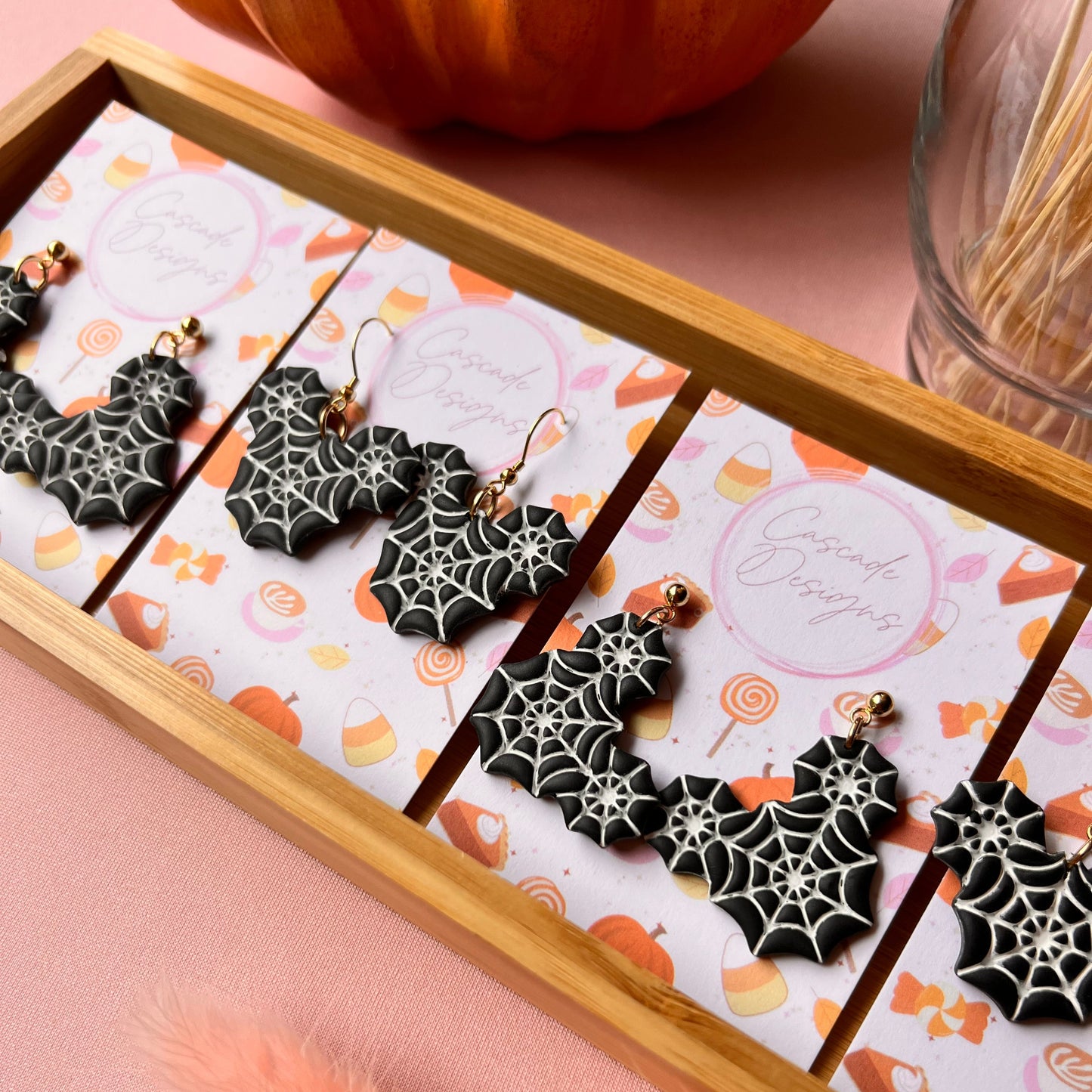 The Spooki Micki | Magical Spider Web Clay Earrings