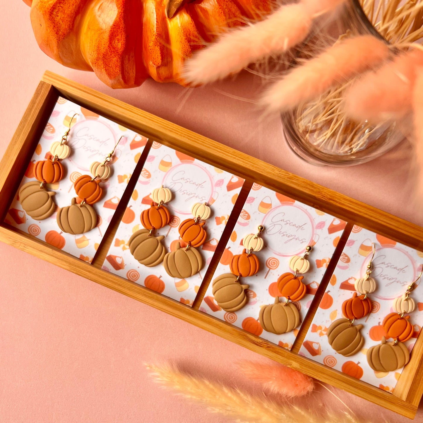 The Jacki | Pumpkin Clay Earrings
