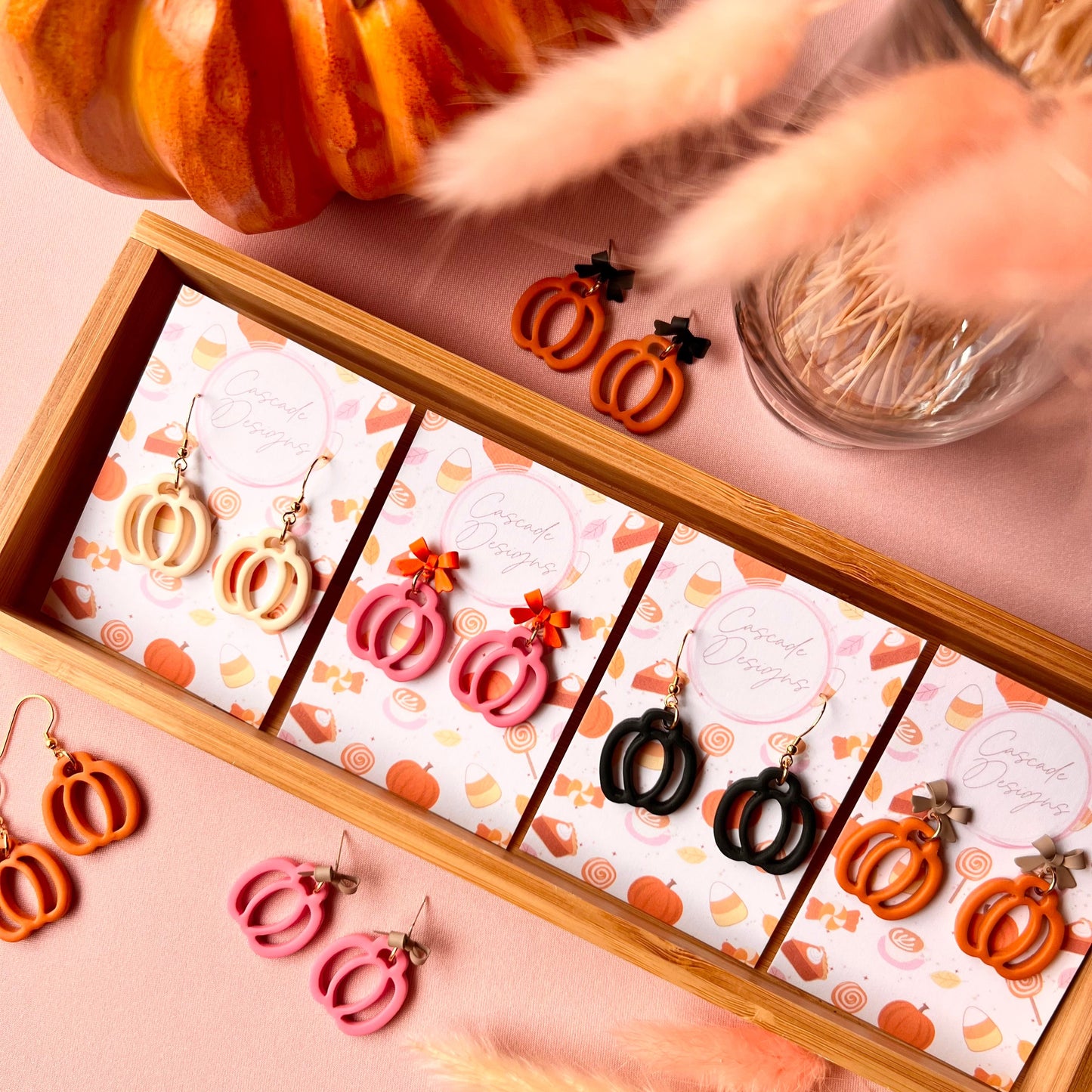 The Hollow | Pumpkin Clay Earrings