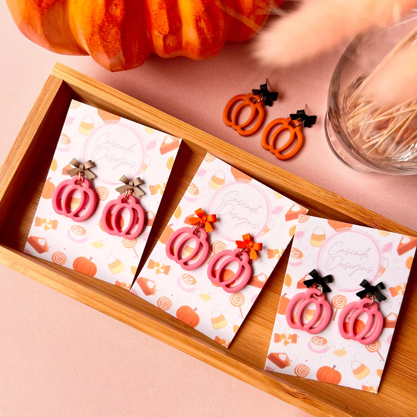 The Hollow | Pumpkin Clay Earrings