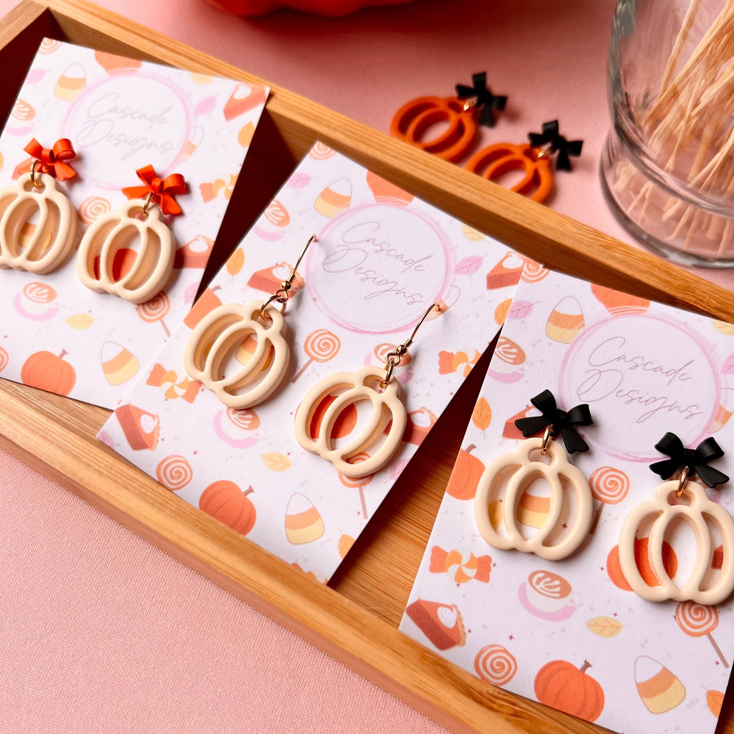 The Hollow | Pumpkin Clay Earrings