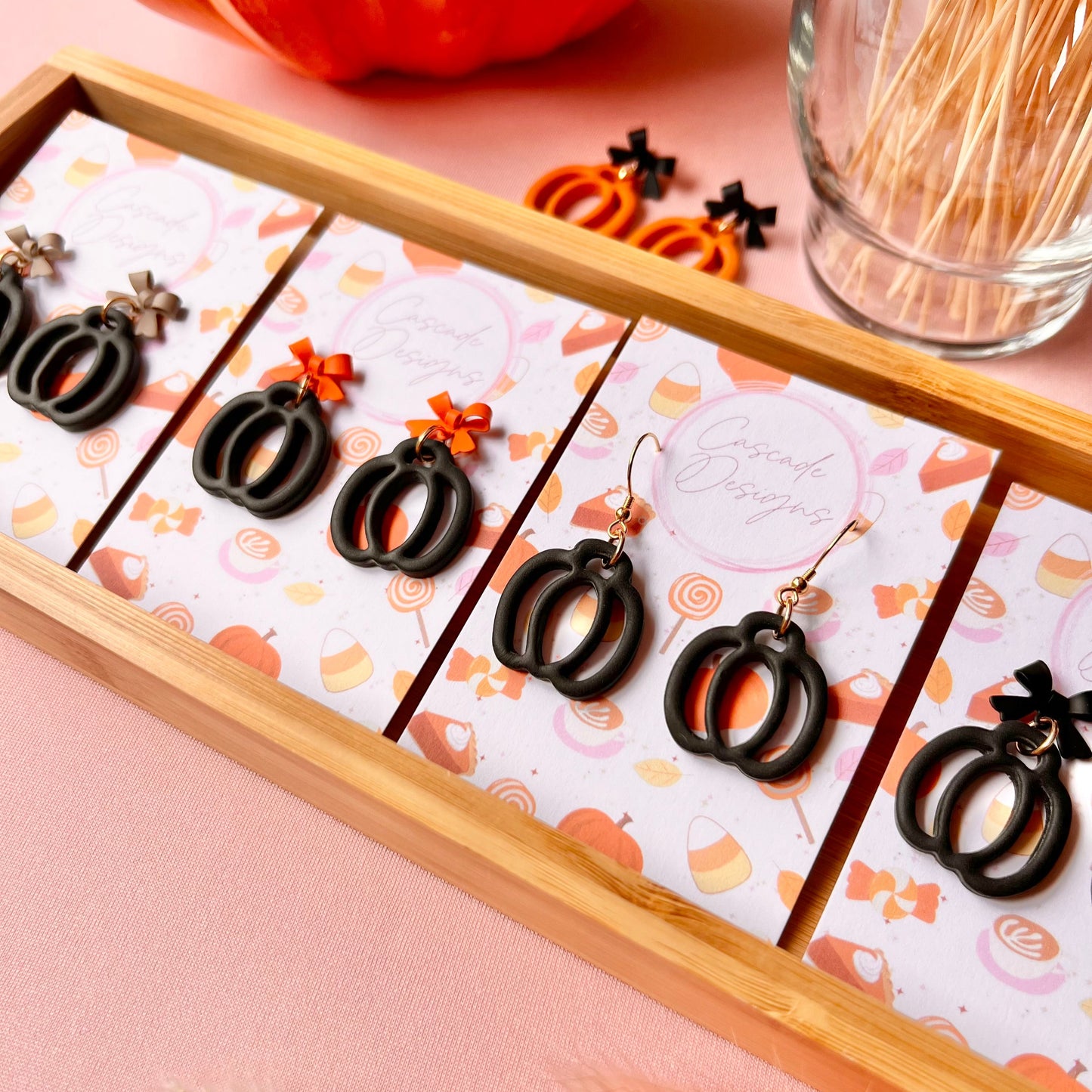 The Hollow | Pumpkin Clay Earrings