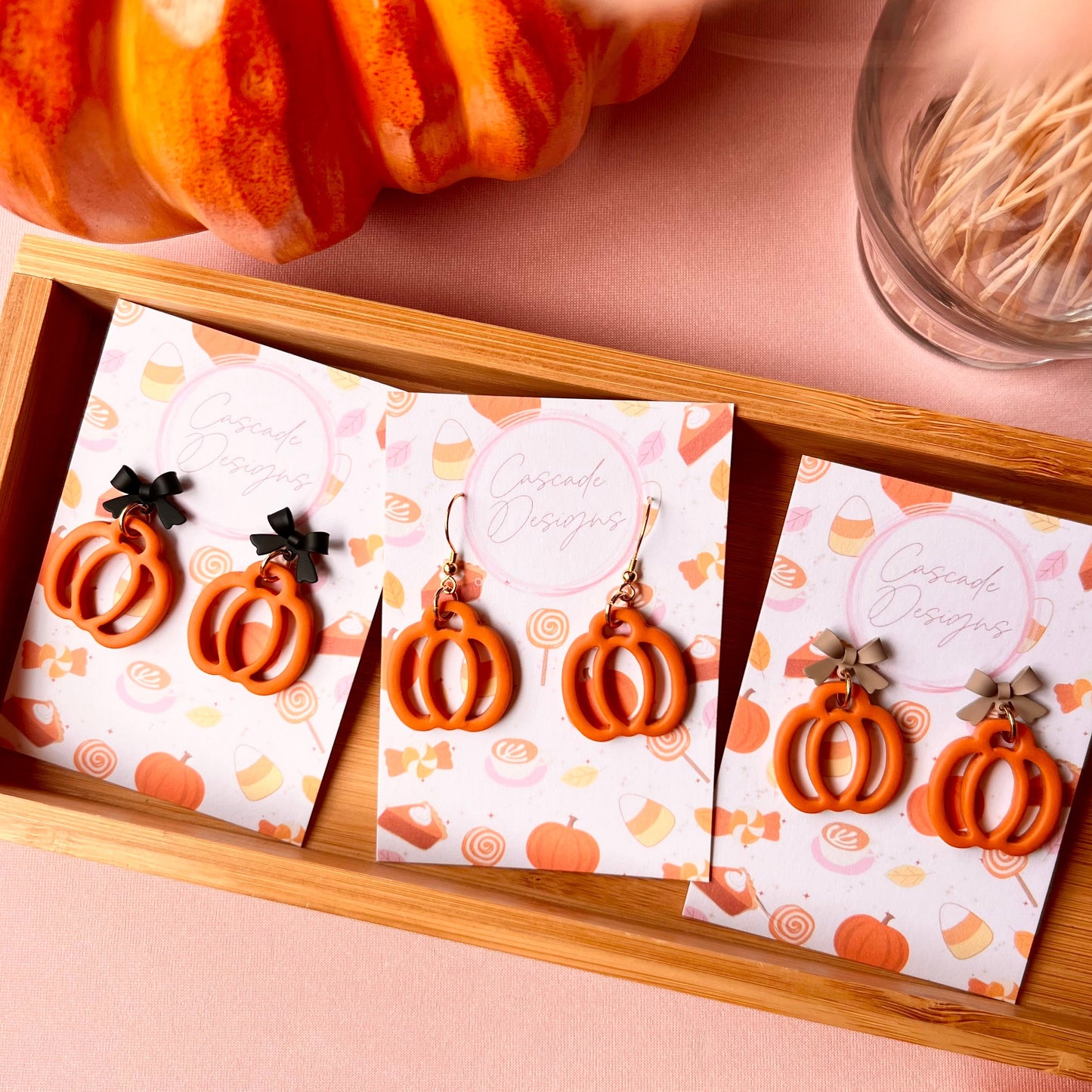 The Hollow | Pumpkin Clay Earrings