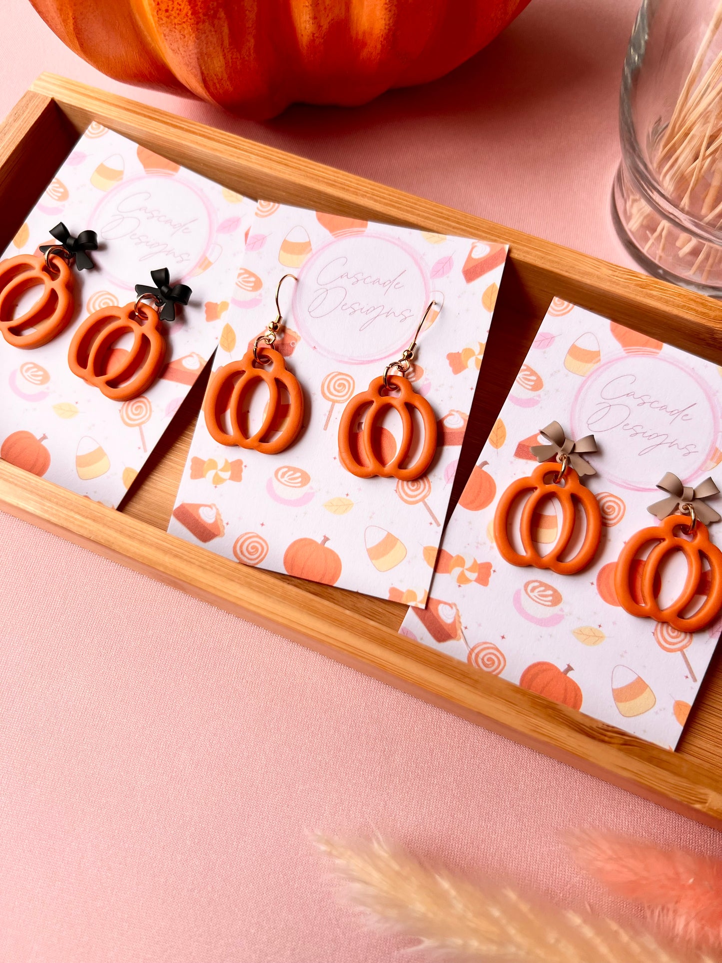 The Hollow | Pumpkin Clay Earrings